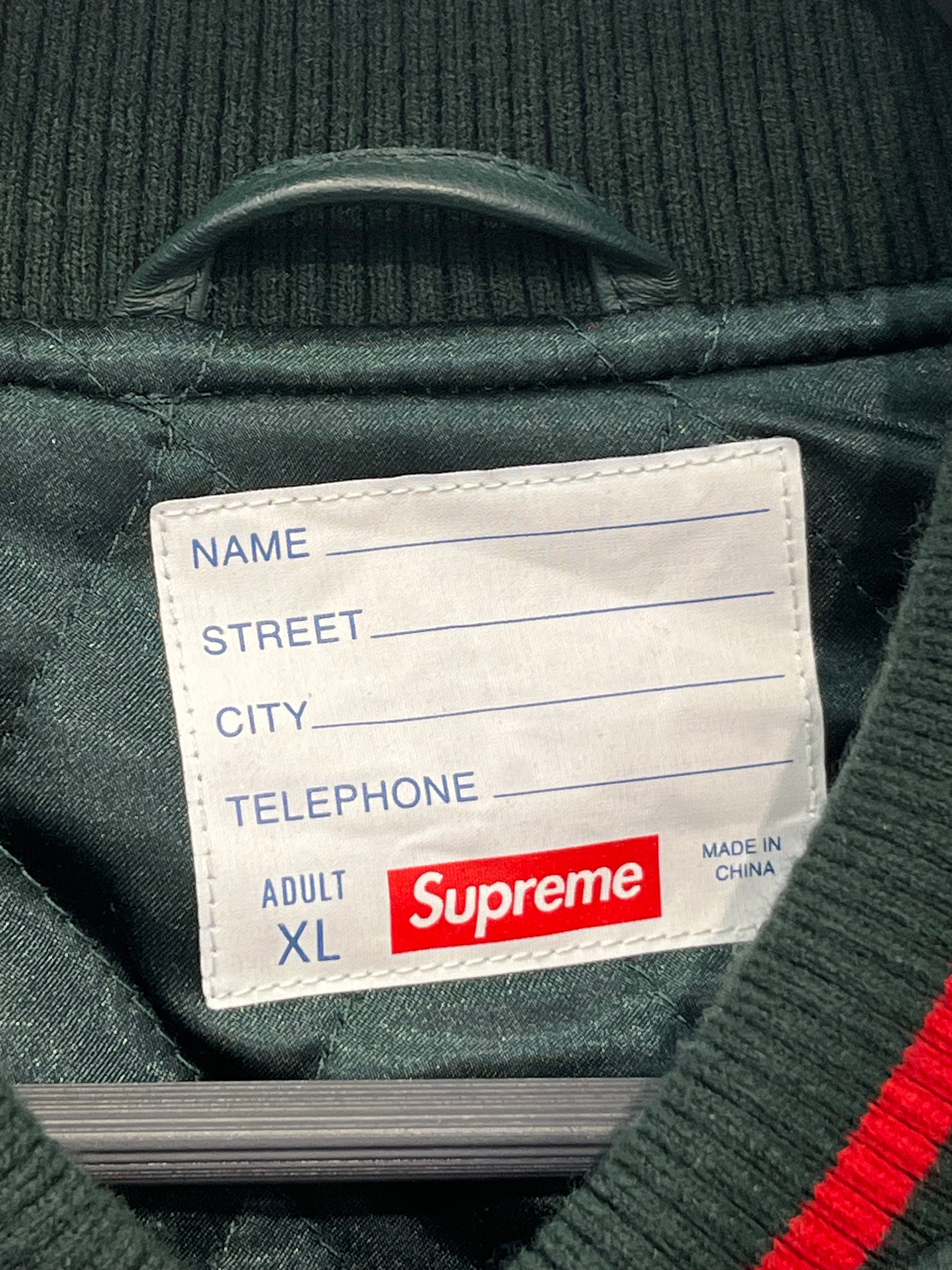 Supreme/Jacket/XL/Wool/GRN/cross varsity view 3