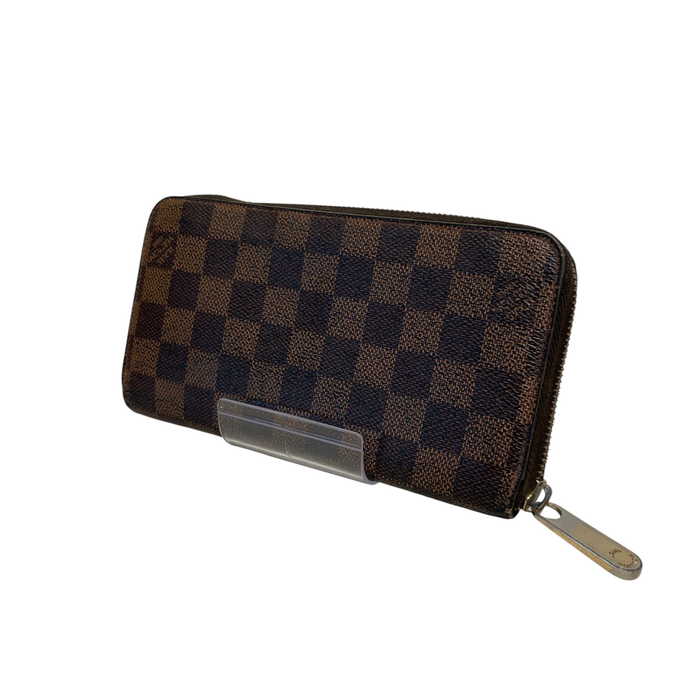 LOUIS VUITTON/Long Wallet/Monogram/Leather/BRW/L's/Damier Ebene Zippy view 2