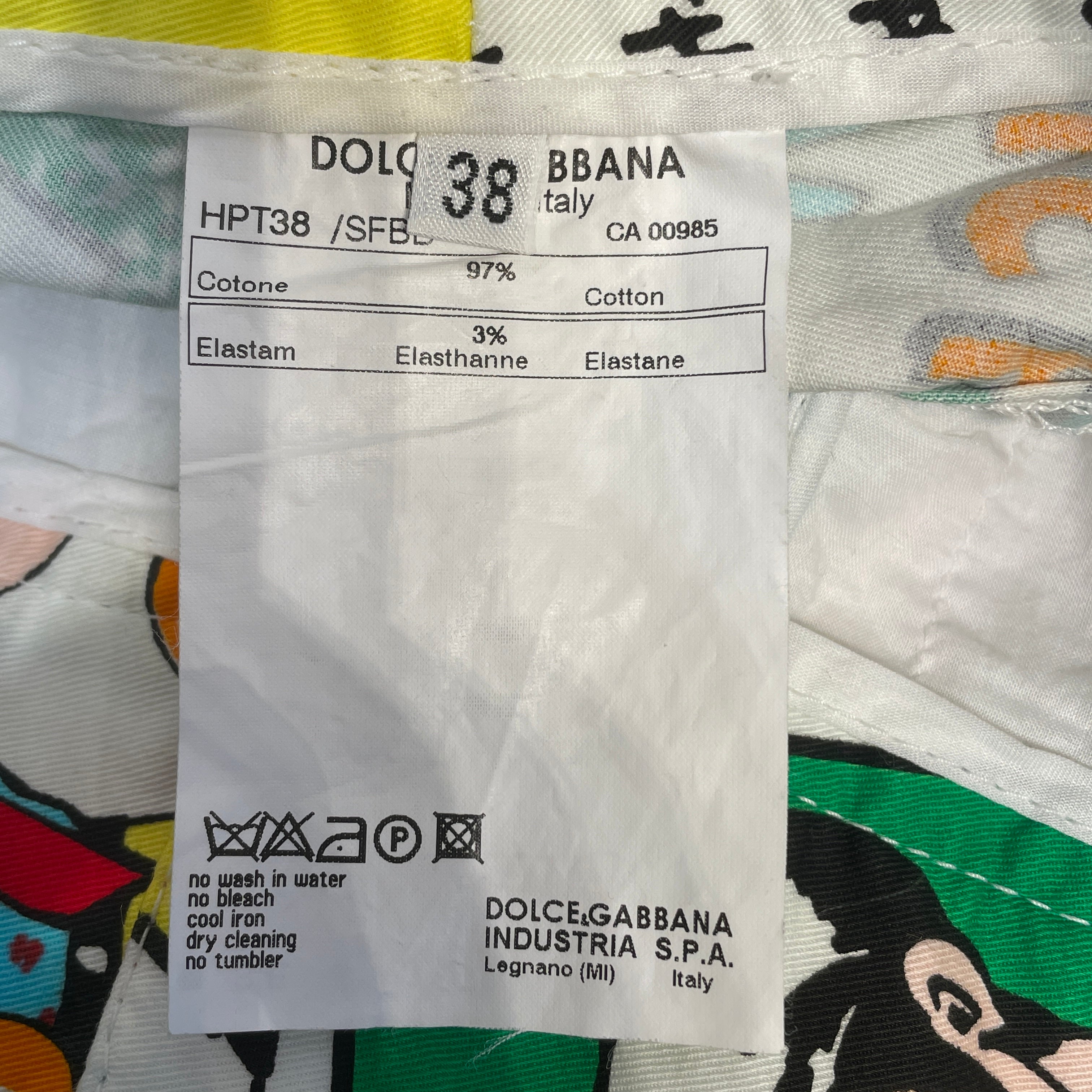 DOLCE&GABBANA/Straight Pants/38/All Over Print/Cotton/MLT/COMIC BOOK view 4
