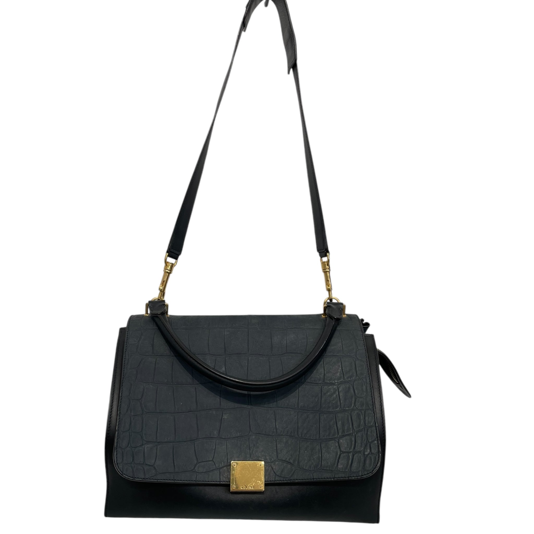 CELINE/Cross Body Bag/M/Leather/GRY/ view 4