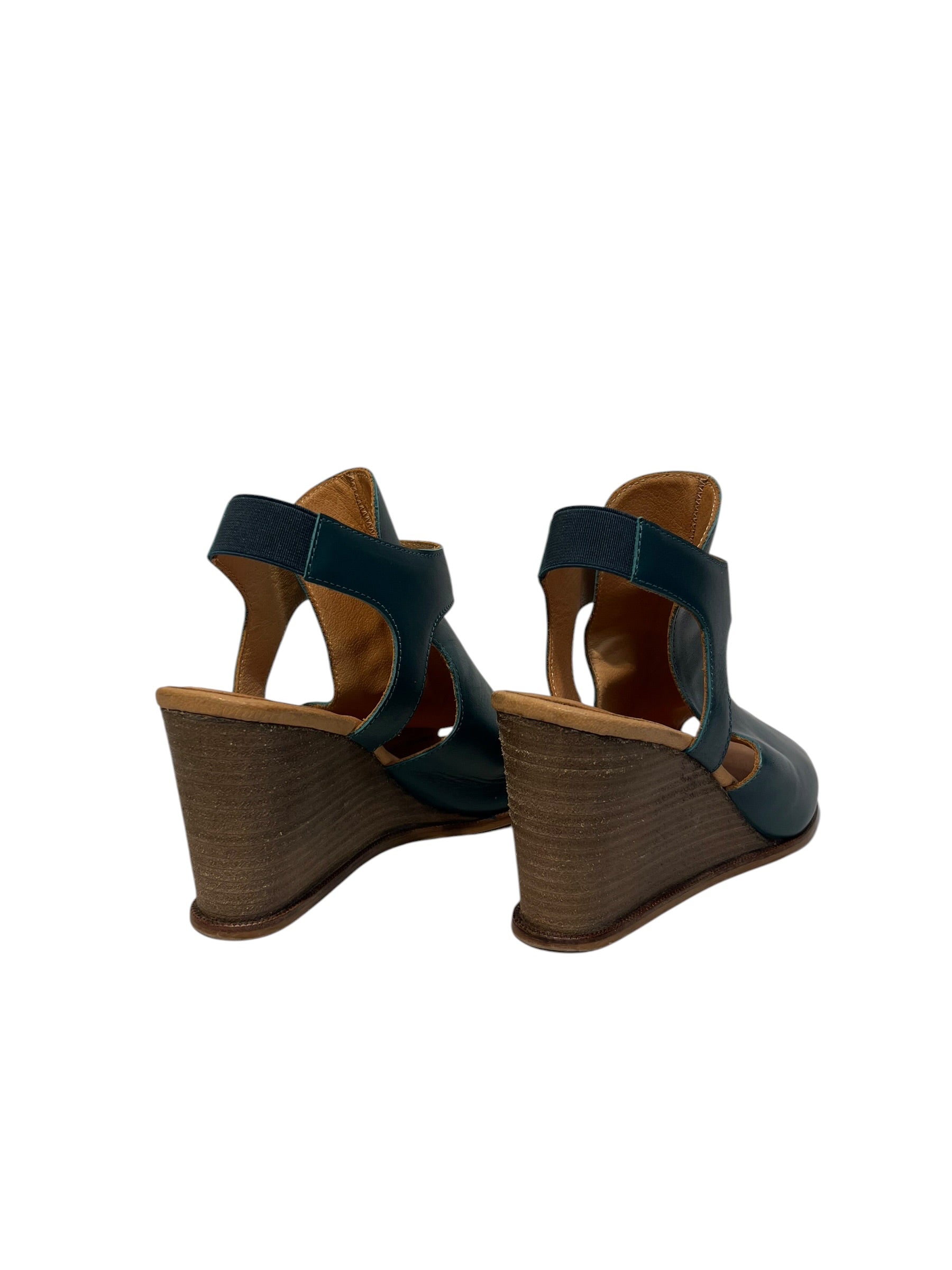 MM6/Dress Shoes/US 6/Leather/BLU/Teal MM6 Open Toe view 2