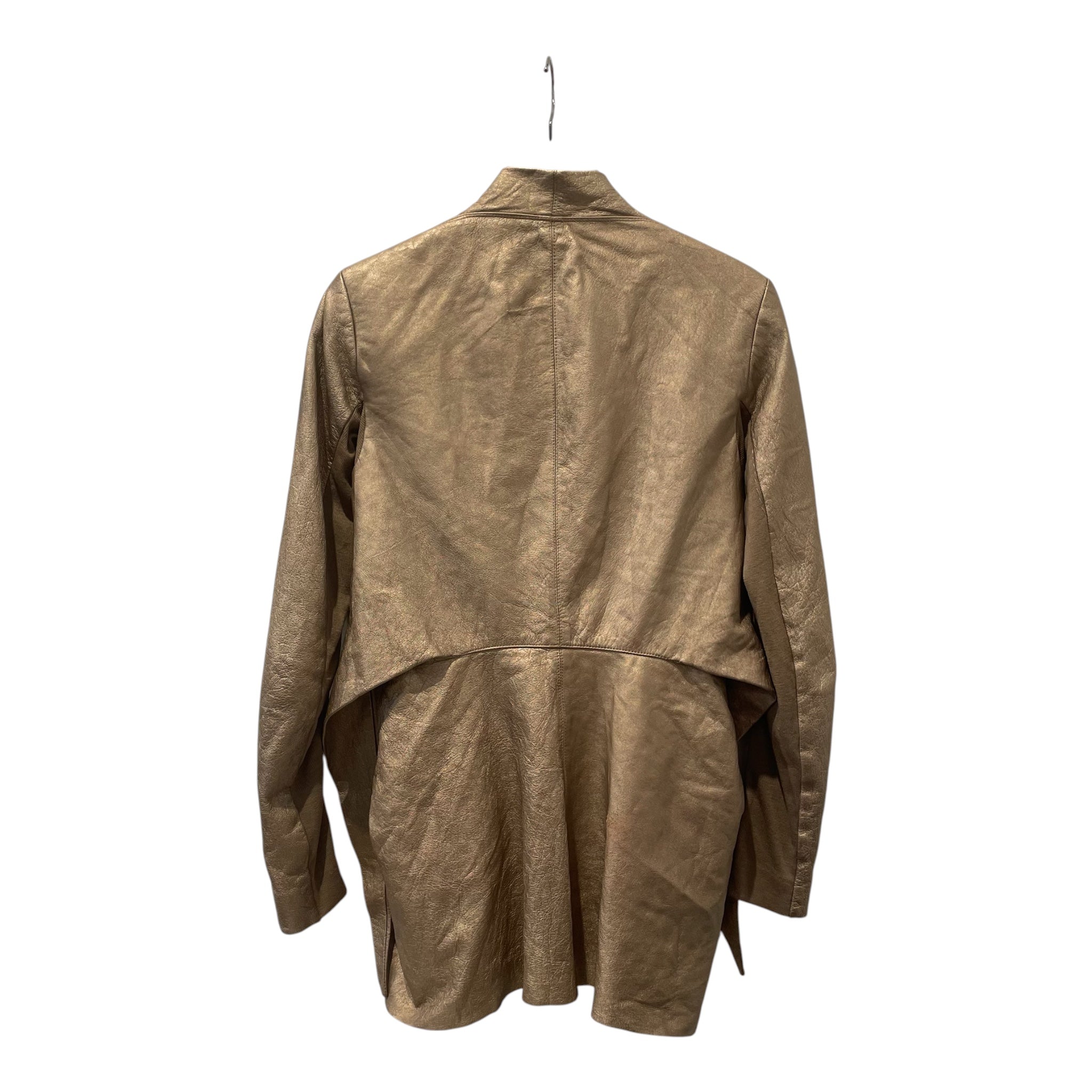 Rick Owens/Leather Jkt/40/Leather/BRW/olmar bronze pleated leather view 2