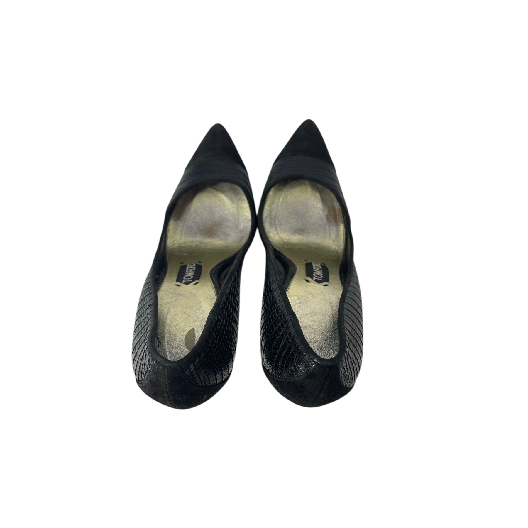 TOM FORD/Heels/US 7/Leather/BLK/SUEDE & SKIN view 3