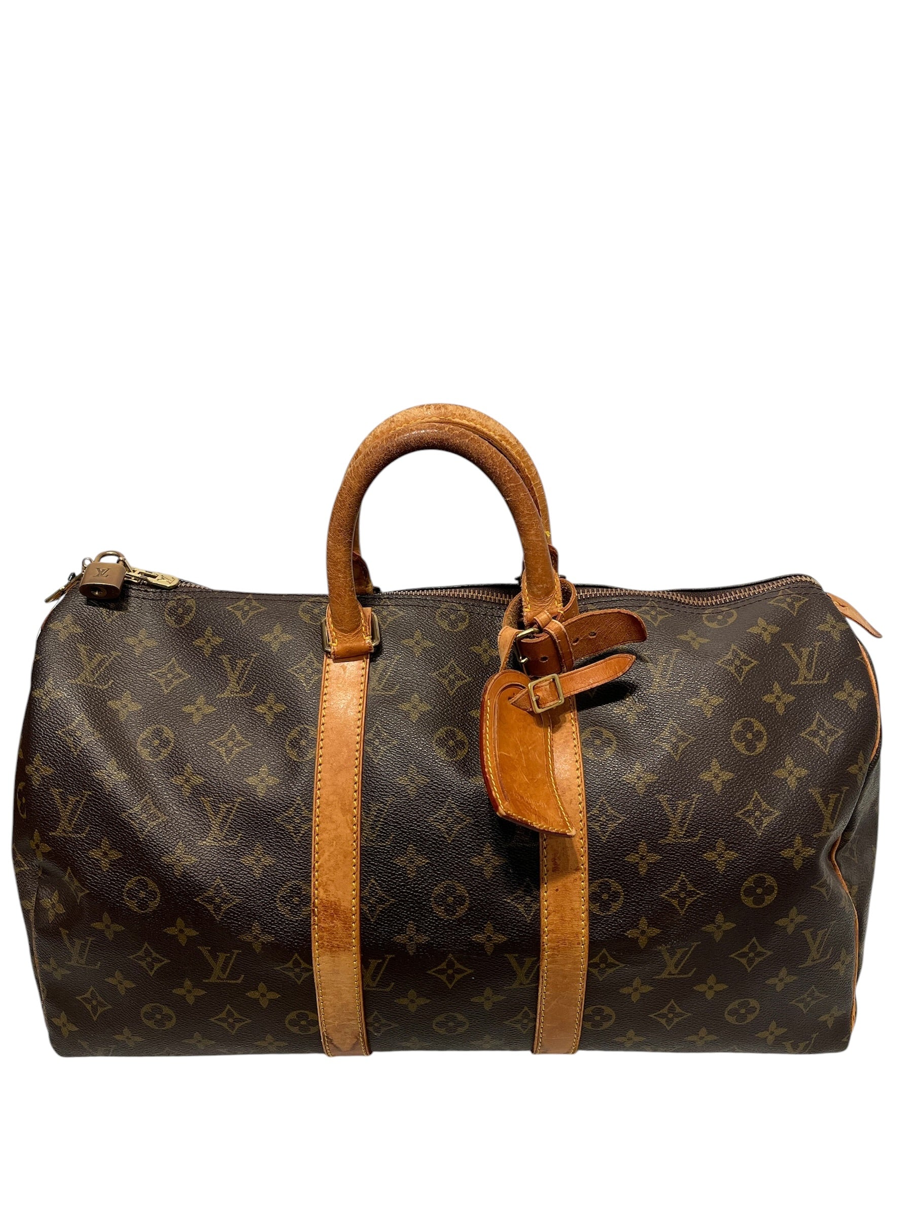 LOUIS VUITTON/Boston Bag/All Over Print/Leather/BRW/699.90 view 1