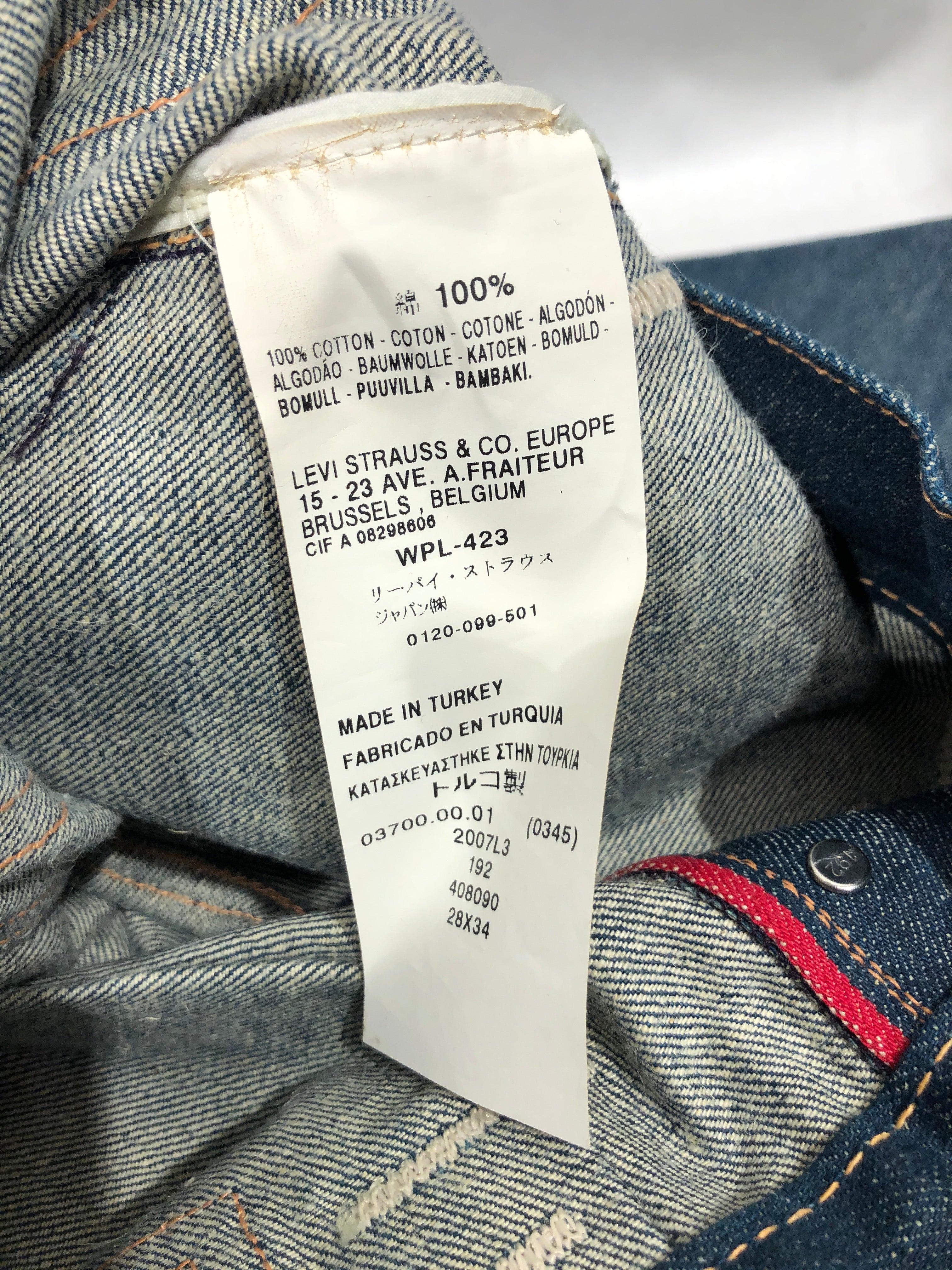 Levi's RED/Straight Pants/28/Denim/NVY/SELVEDGE 03700.00.01(0345) view 7