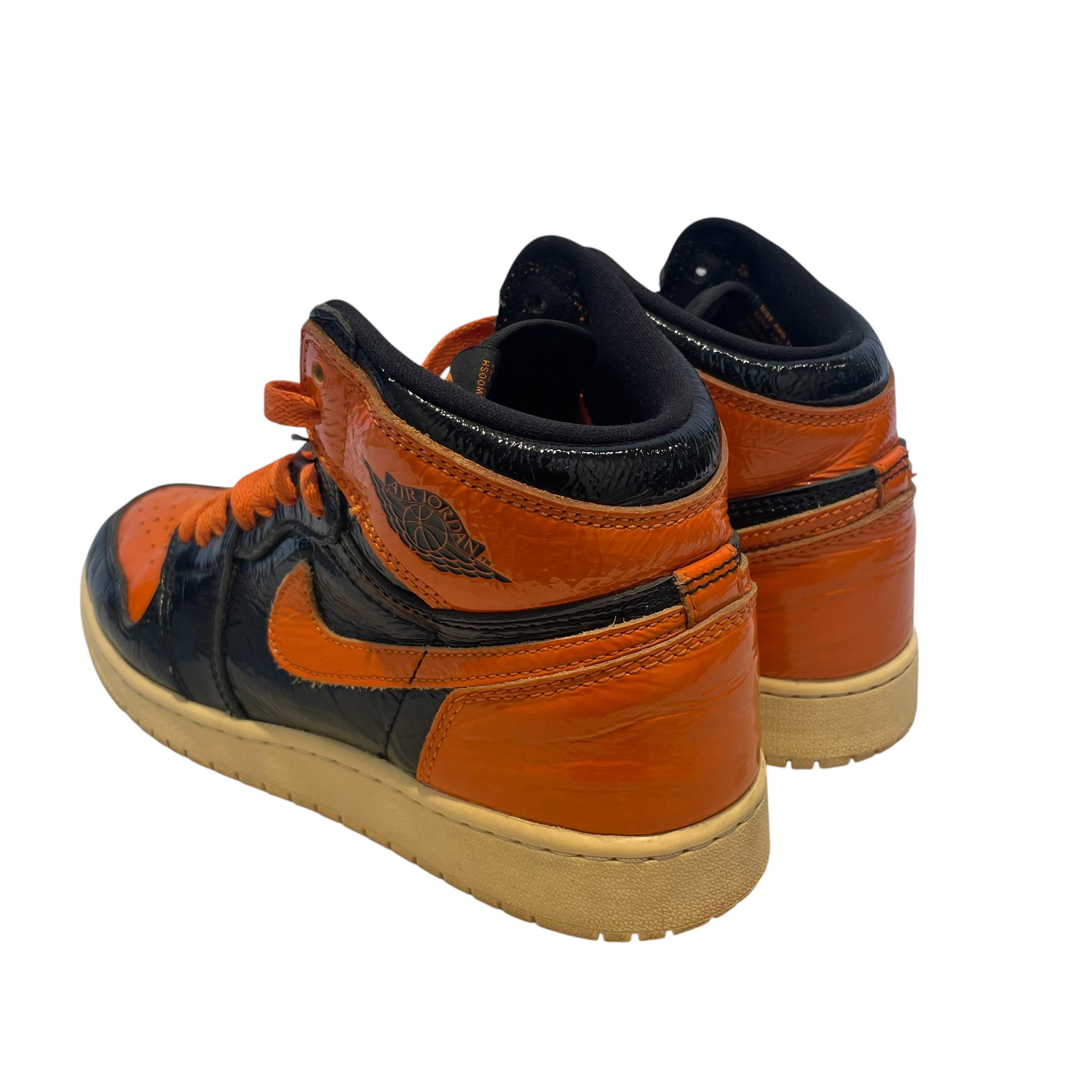 NIKE/Hi-Sneakers/US 7/ORN/jordan retro orange and black view 2