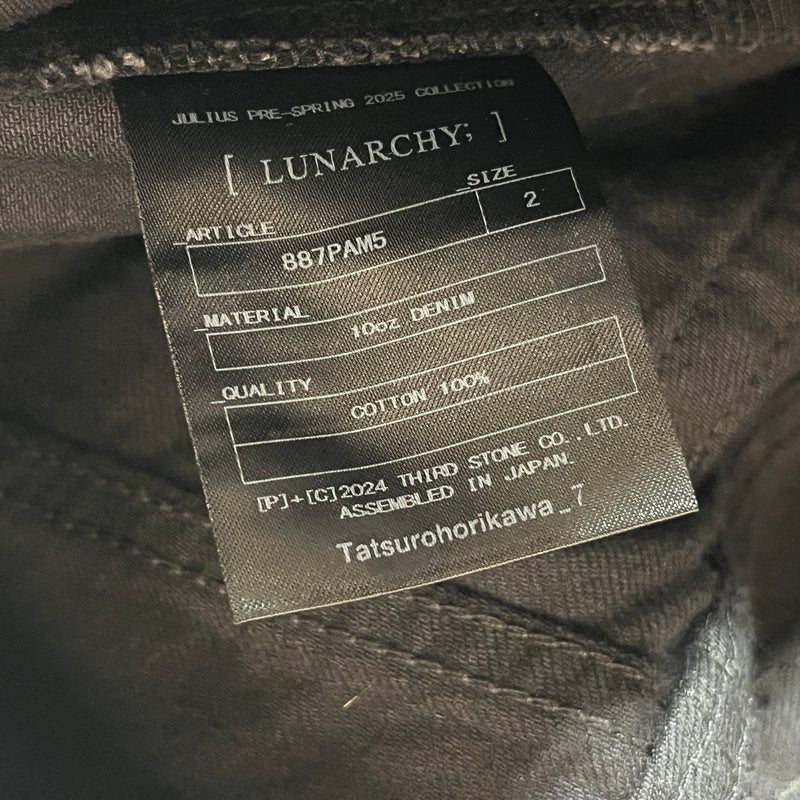 JULIUS/Bootcut Pants/2/Cotton/BLK/Flared Jet Pants