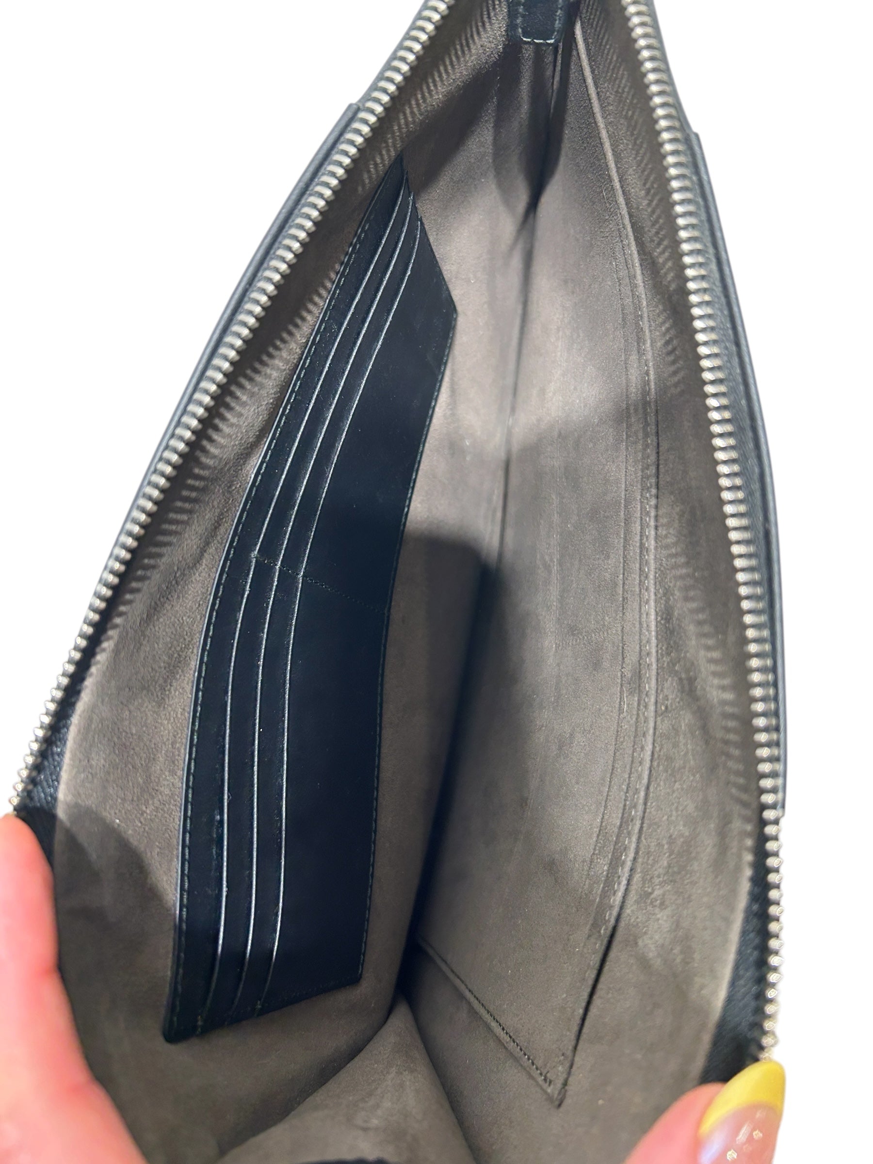 GUCCI/Pouch/Monogram/BLK/MONOGRAM POUCH BLK STRIPE view 4