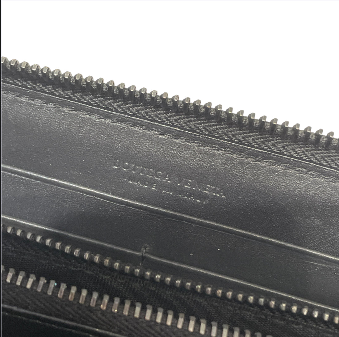 BOTTEGA VENETA/Long Wallet/Leather/GRY/L's/gry zipper view 5