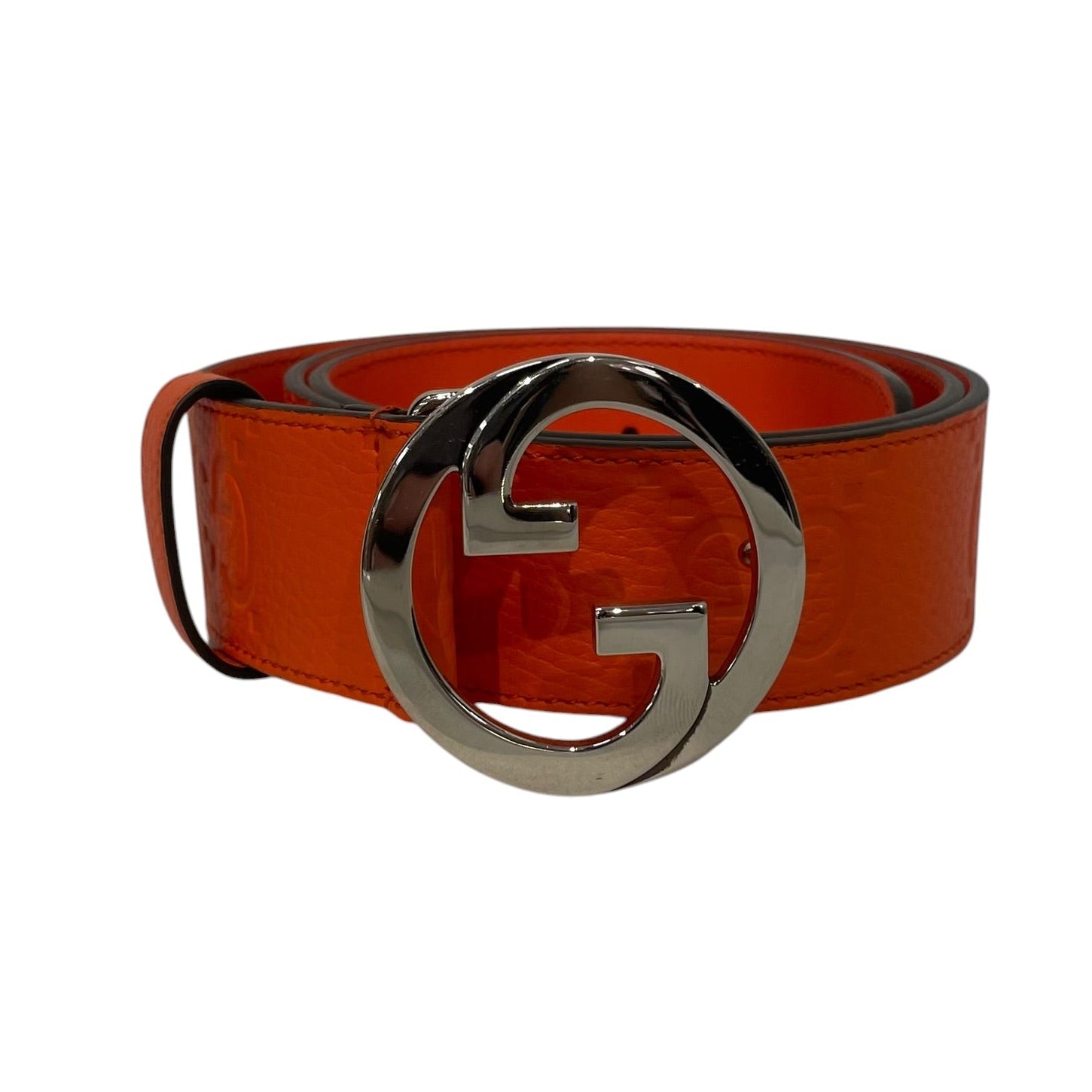 GUCCI/Belt/Monogram/Leather/ORN/M's/INTERLOCK G LOGO view 1