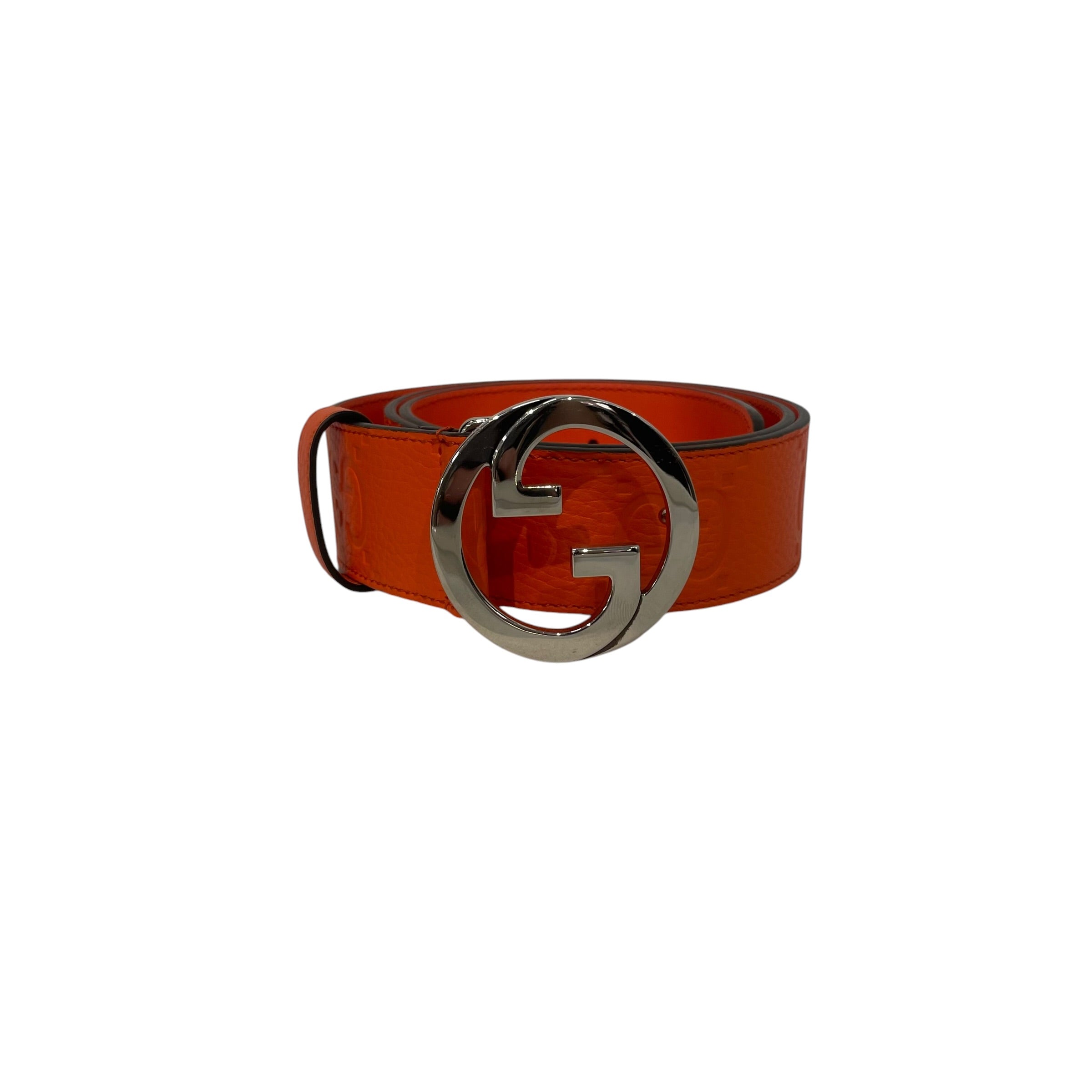 GUCCI/Belt/Monogram/Leather/ORN/M's/INTERLOCK G LOGO view 1