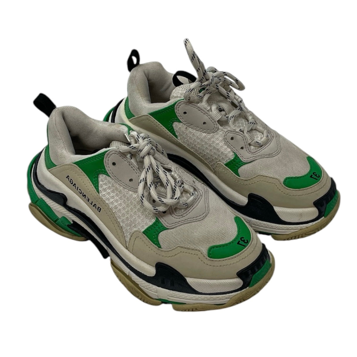 BALENCIAGA/Low-Sneakers/EU 37/Border/MLT/TRIPLE S GRN/BLK/WHT 37 view 1