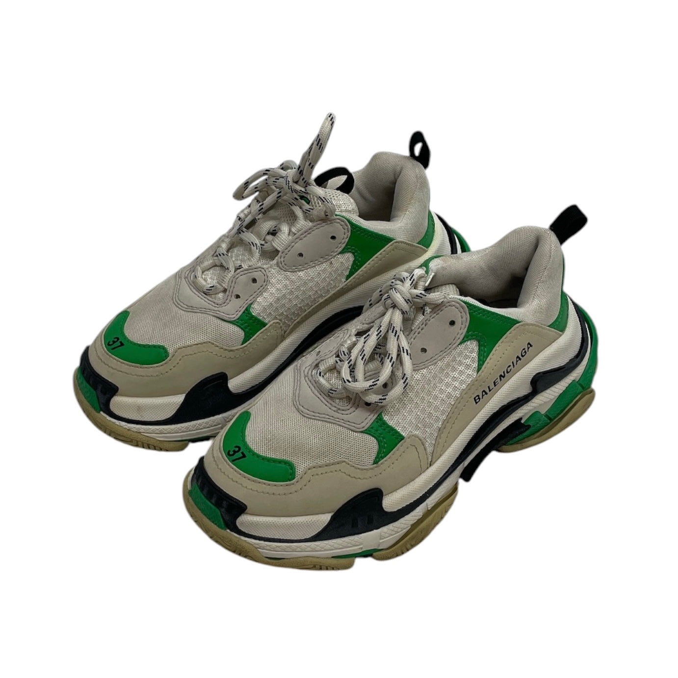 BALENCIAGA/Low-Sneakers/EU 37/Border/MLT/TRIPLE S GRN/BLK/WHT 37 view 1