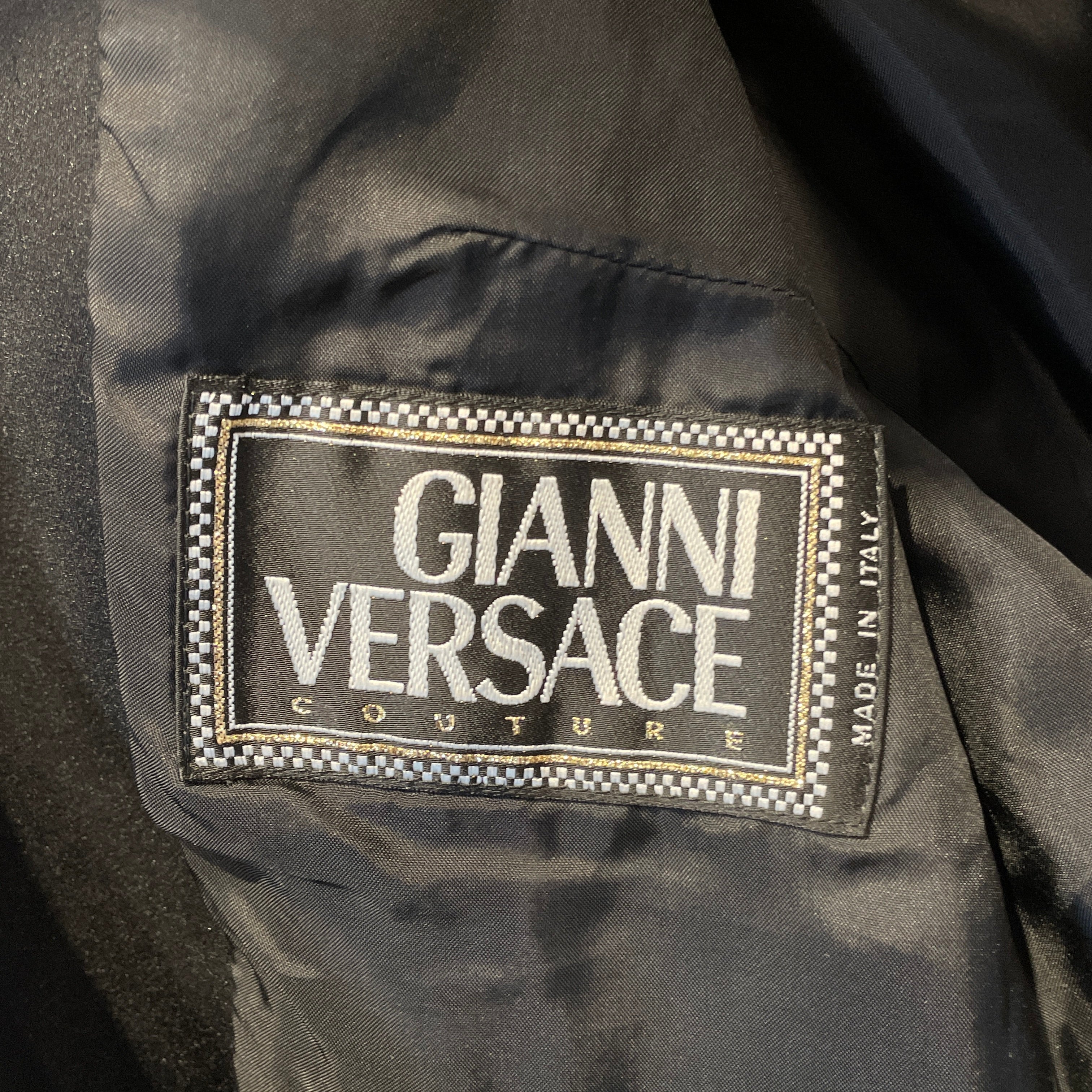 GIANNI VERSACE/T&B Set/10/Wool/BLK/SS 1995/COUTURE RHINESTONE BU view 3