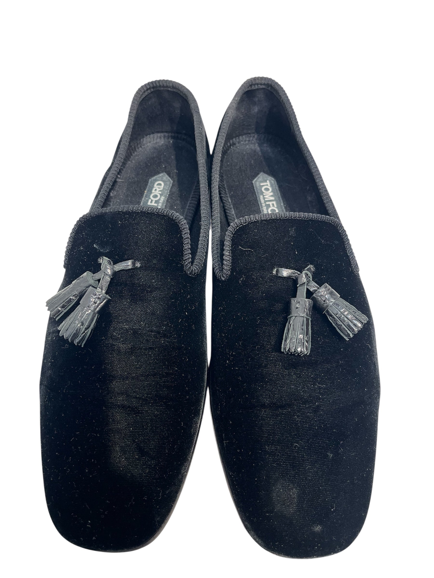 TOM FORD/Loafers/US 11/BLK/VELVET TASSEL BELGIAN view 1