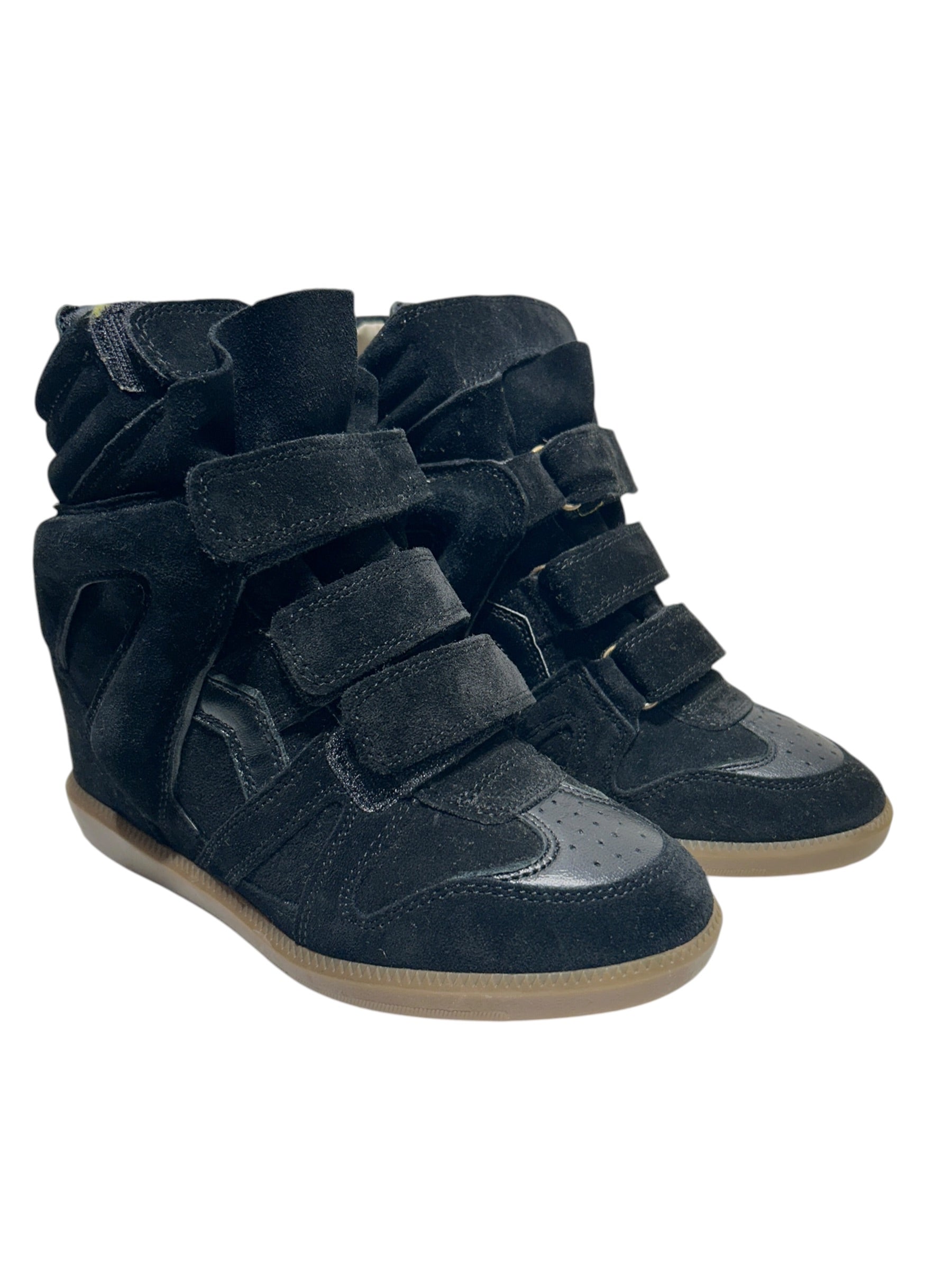 ISABEL MARANT/Hi-Sneakers/EU 37/Suede/BLK/WEDGE SNEAKER view 1
