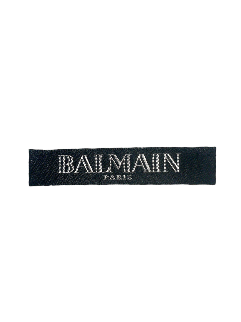 BALMAIN/SS Cut & Sew/36/Cotton/WHT/Gold Hardware