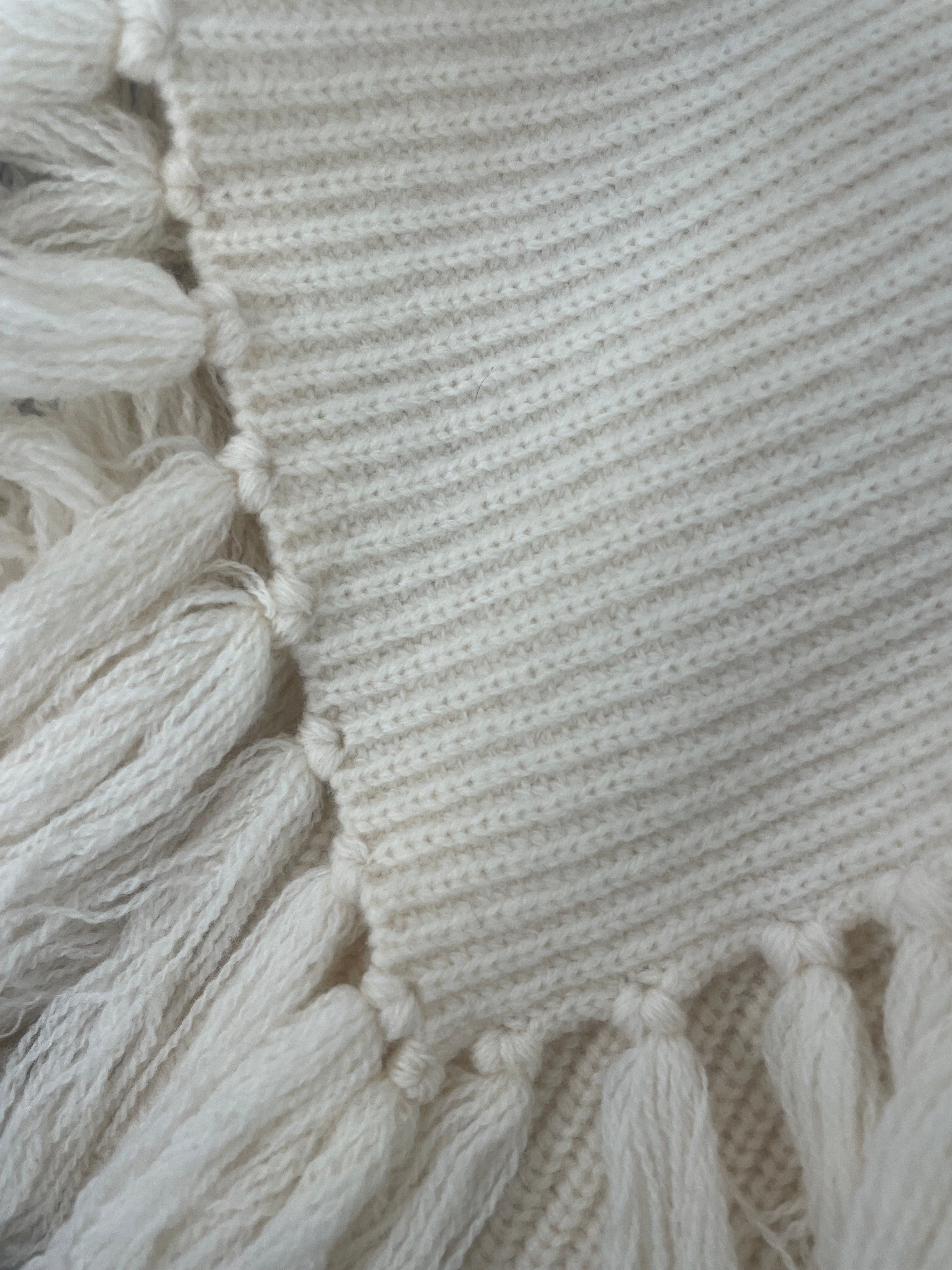 Sacai/Sweater/3/Wool/CRM/Layered/ONE SIDED SCARF KNIT SWEATER view 7