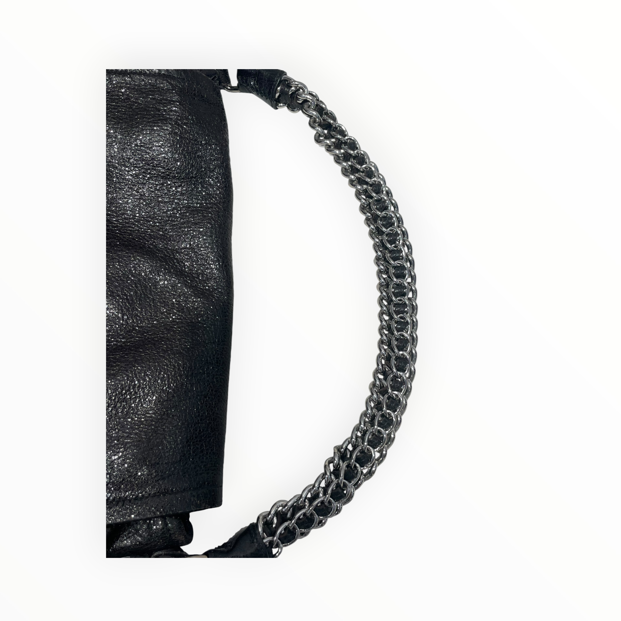 PRADA/Hand Bag/Leather/BLK/METALLIC CERVO view 7