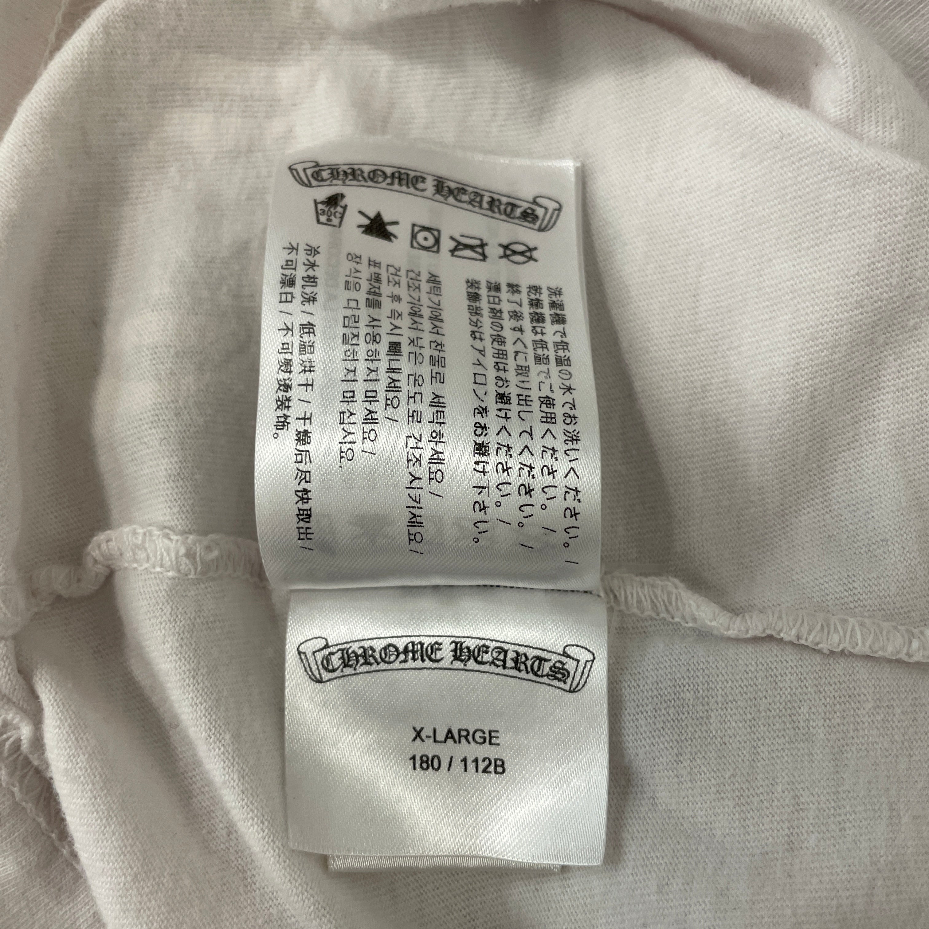 CHROME HEARTS/LS T-Shirt/XL/Cotton/WHT/WHITE LS/PURPLE PRINT view 6