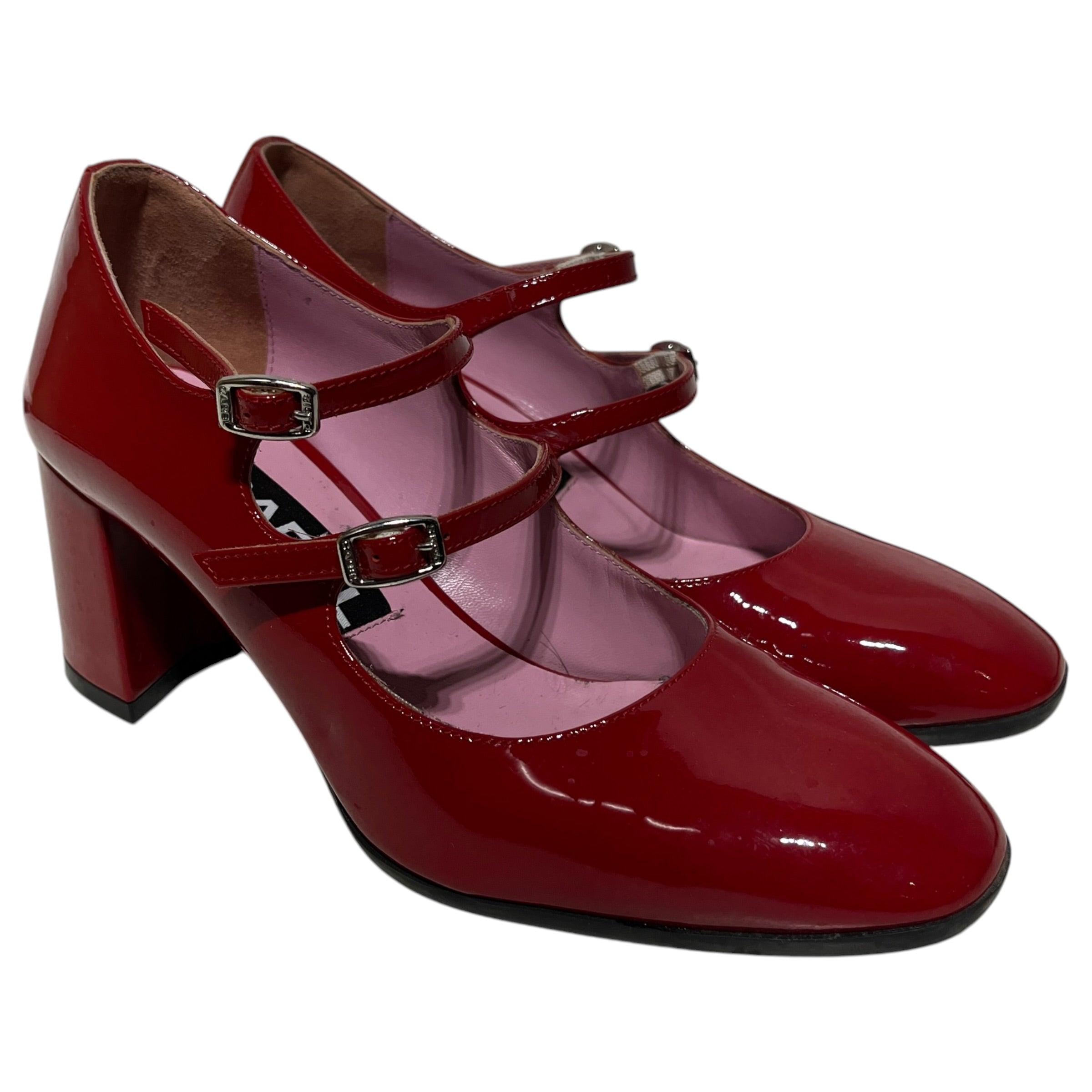 Carel Paris/Heels/US 6/Leather/RED/Double Strap Heel view 1