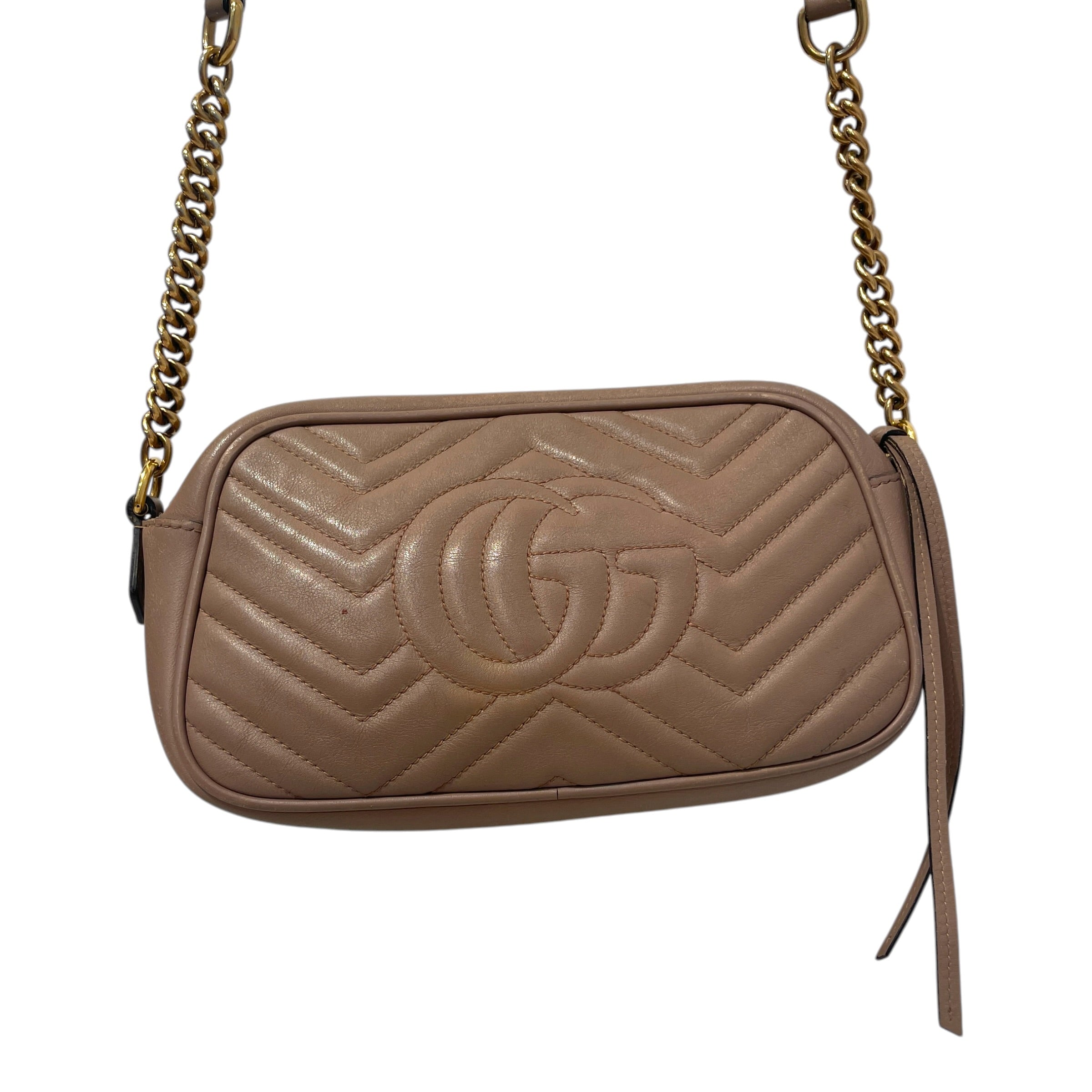 GUCCI/Cross Body Bag/Leather/PNK/Gucci Marmont view 5