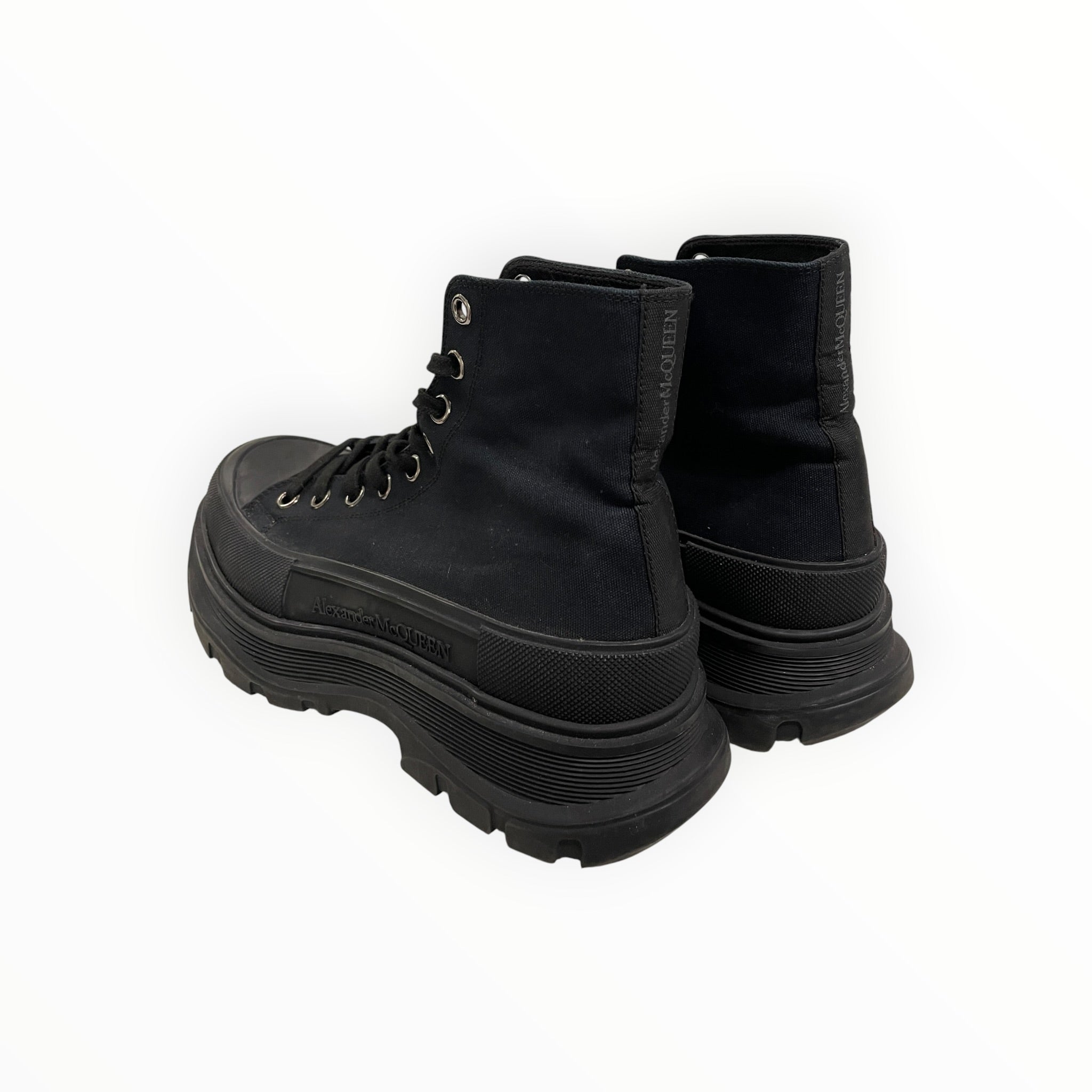 Alexander McQueen/Hi-Sneakers/EU 42/Cotton/BLK/PLATFORM/ RUBBER view 2