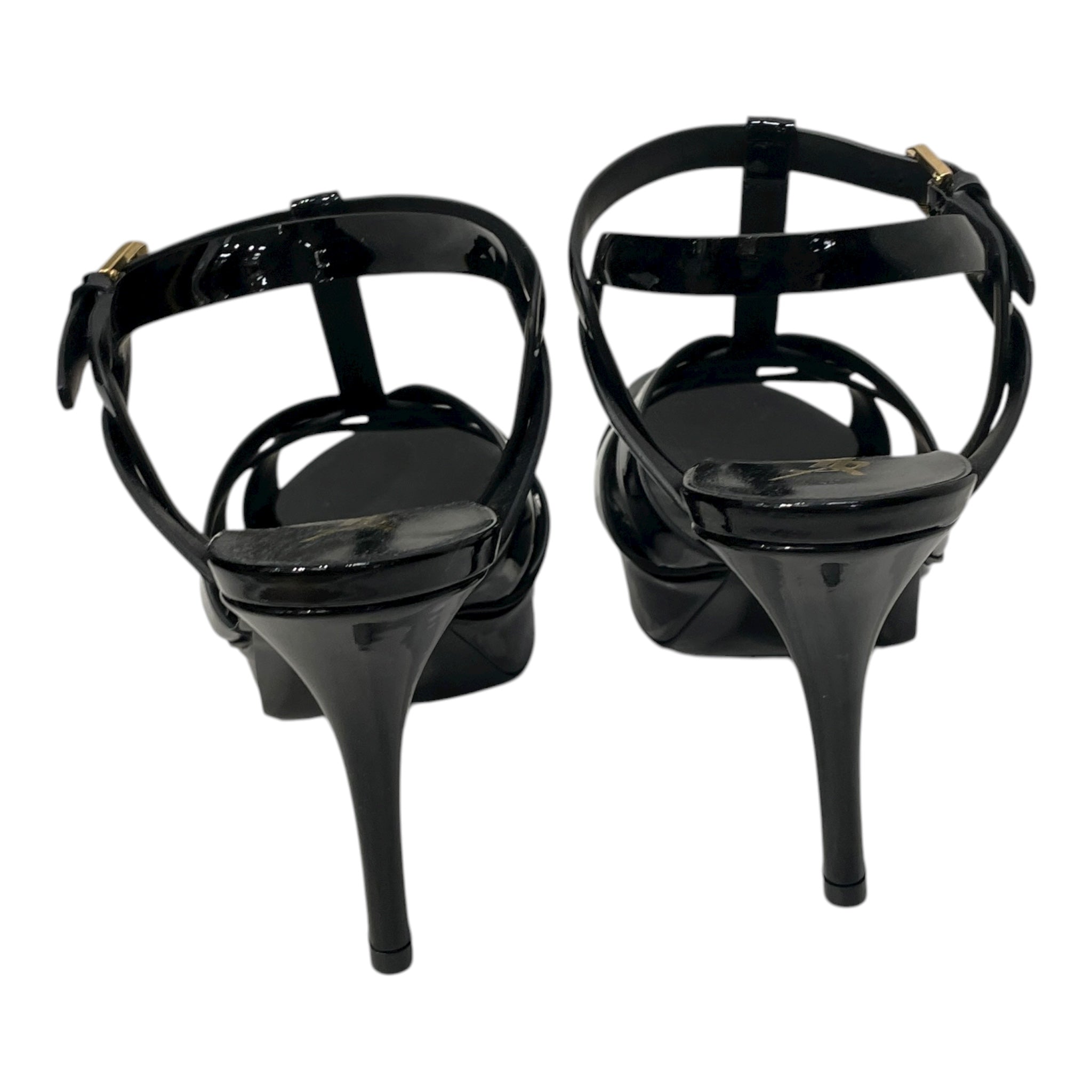SAINT LAURENT/Heels/EU 37.5/Leather/BLK/PATENT GLADIATOR PLATFORM view 3