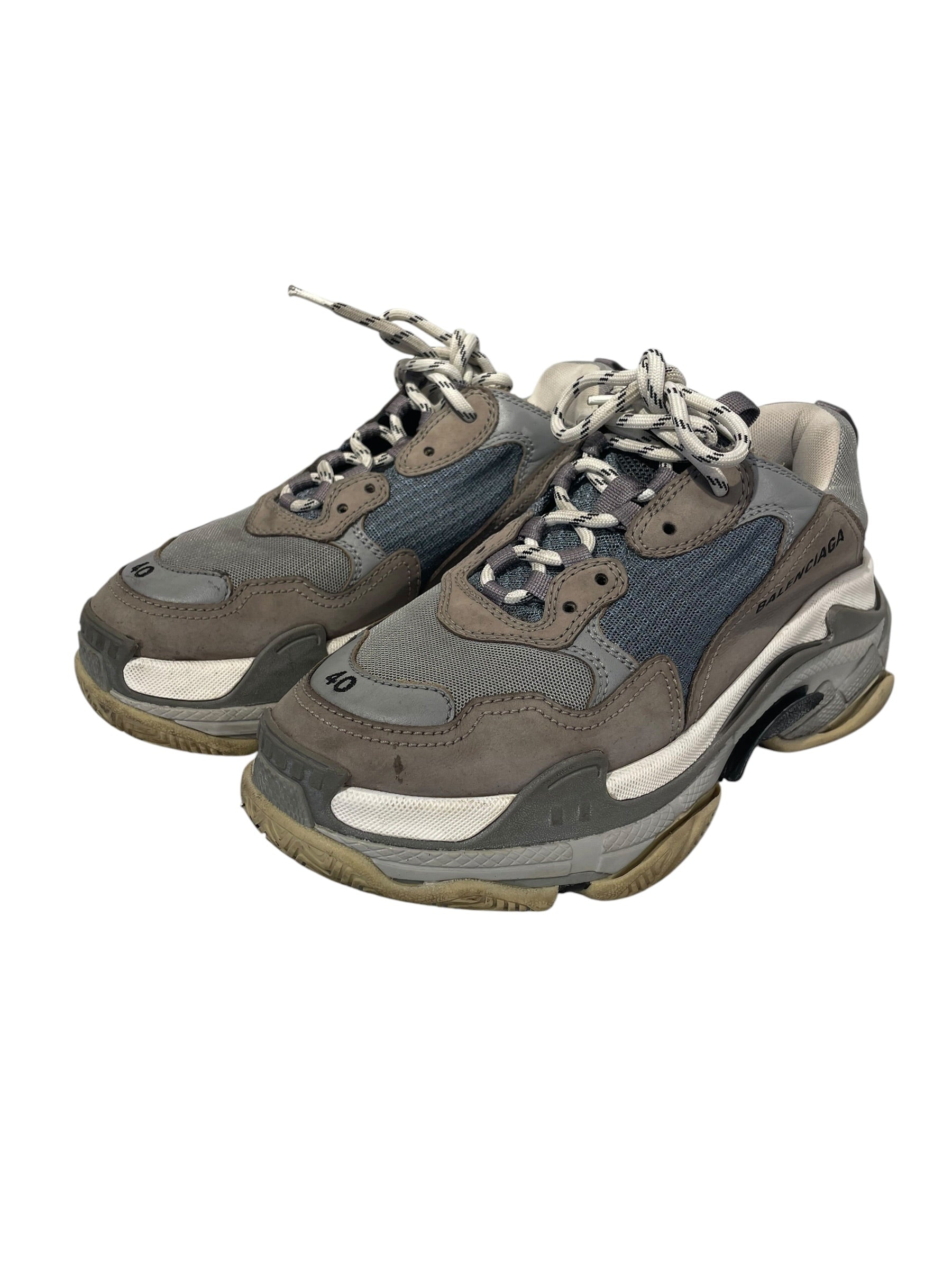 BALENCIAGA/Low-Sneakers/US 7/Cotton/IDG/ view 1