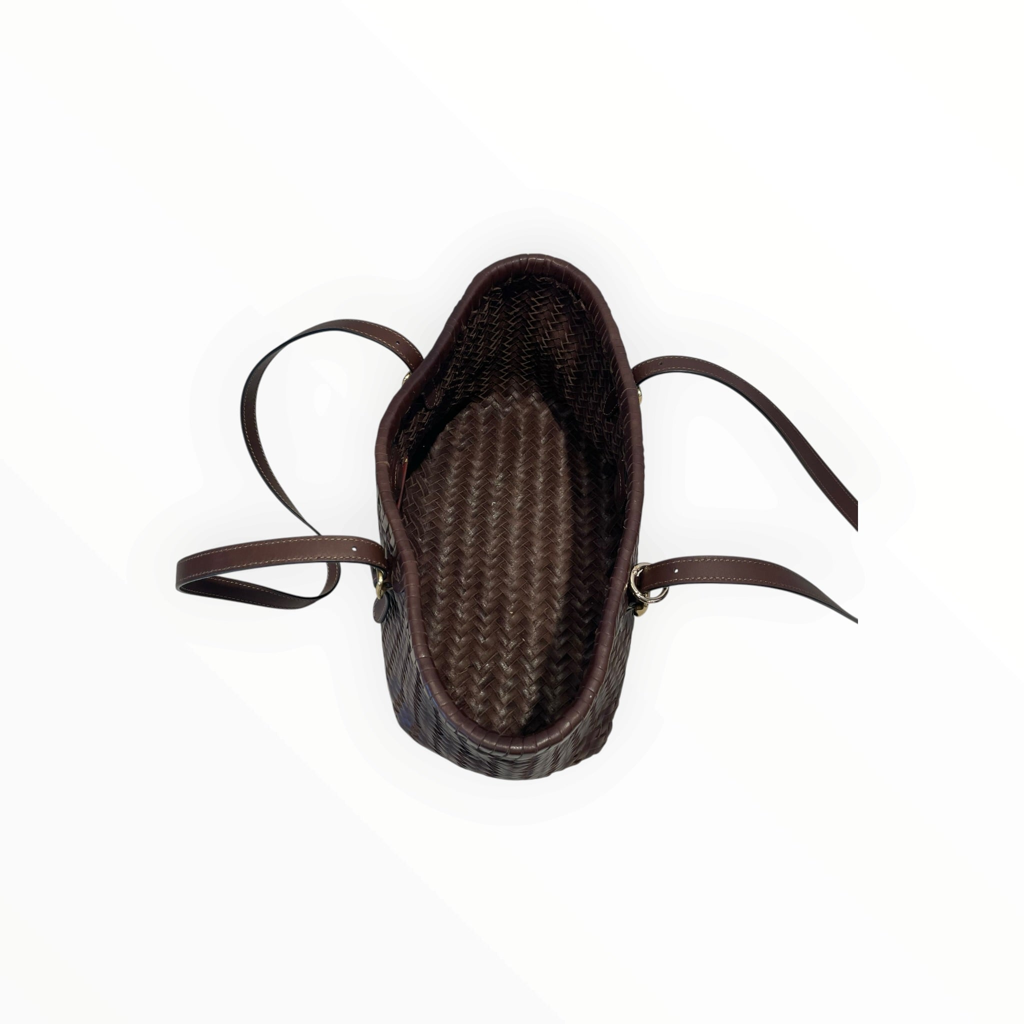 COACH/Tote Bag/Leather/BRW/WOVEN SWING TOTE view 4