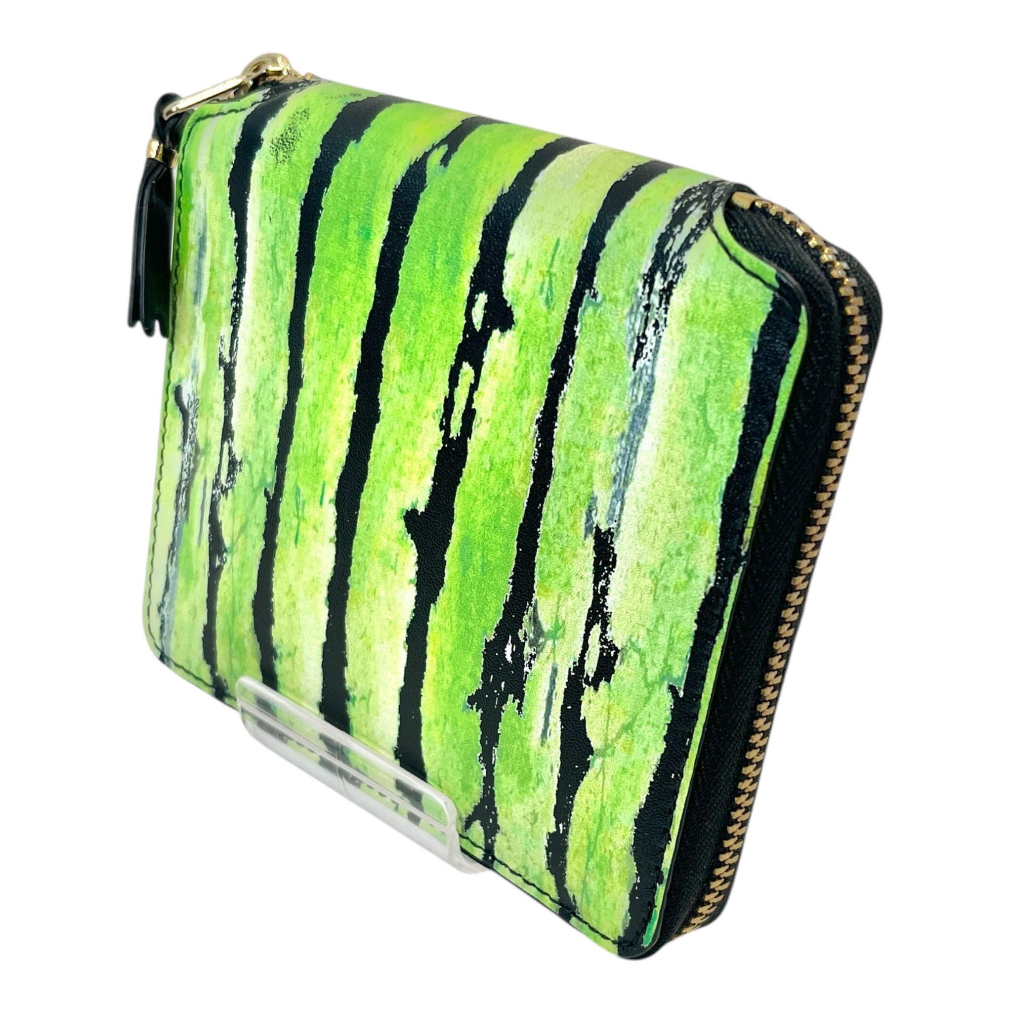 COMME des GARCONS/Bifold Wallet/All Over Print/Leather/GRN/WATERMELON RIND FULL ZIP view 2