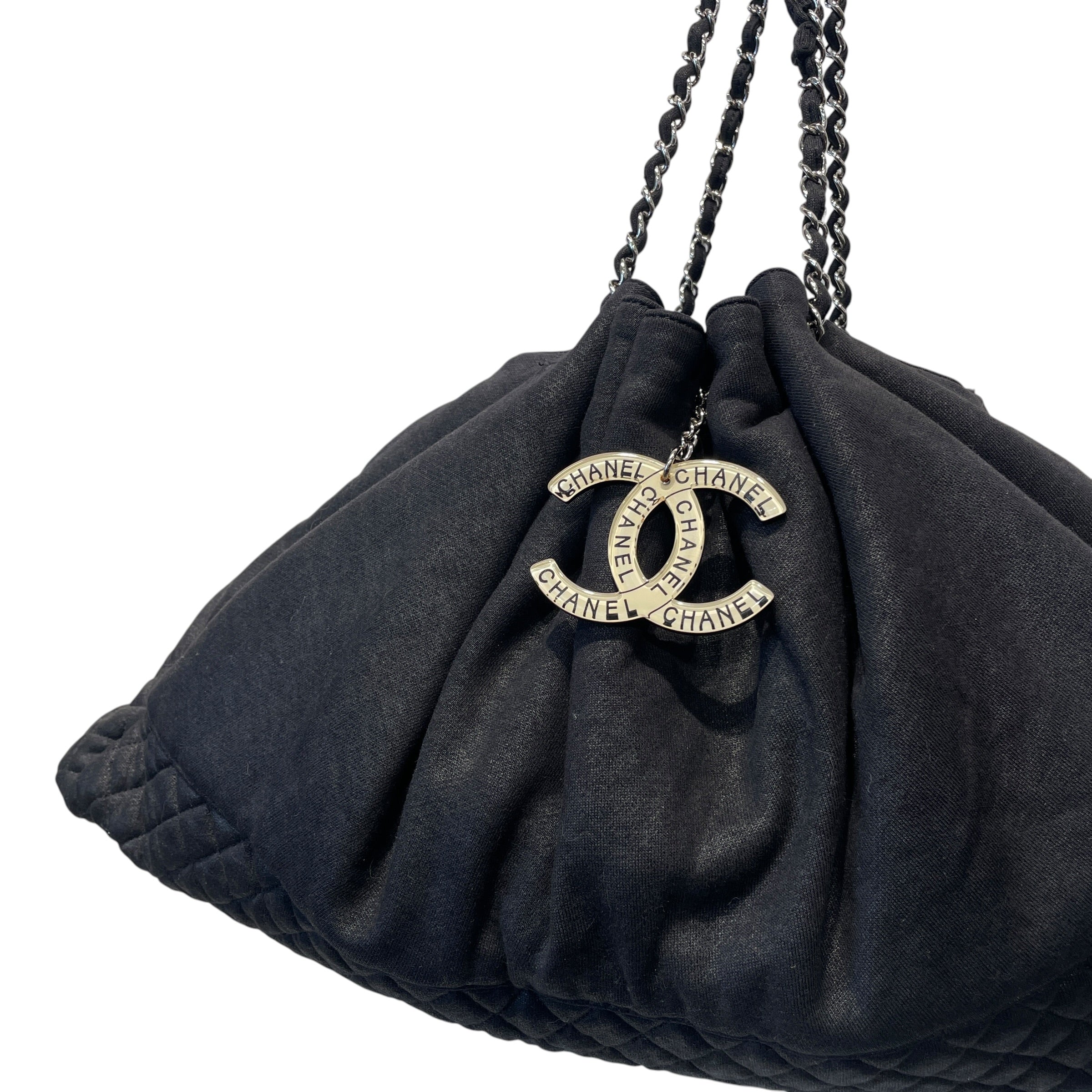 CHANEL/Tote Bag/Cotton/BLK/2008 CRUISE BAG view 4