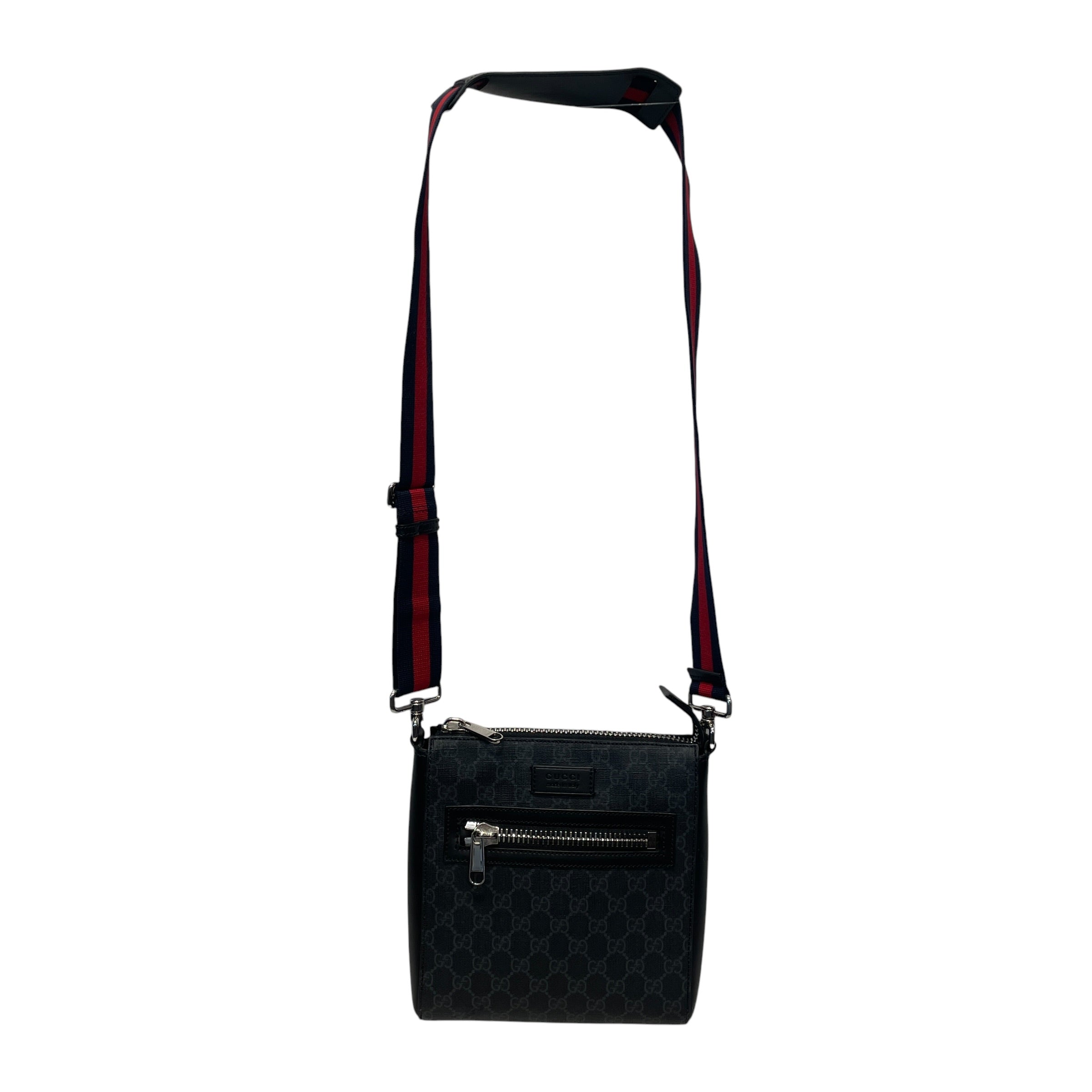 GUCCI/Cross Body Bag/Monogram/Leather/BLK/SUPREME MESSENGER BAG view 1