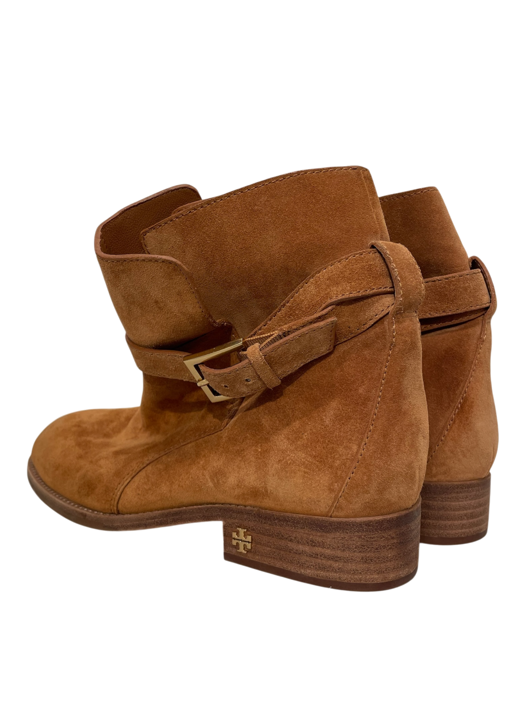 TORY BURCH/Chelsea Boots/US 8.5/Suede/CML/WRAP AROUND BUCKLE view 2