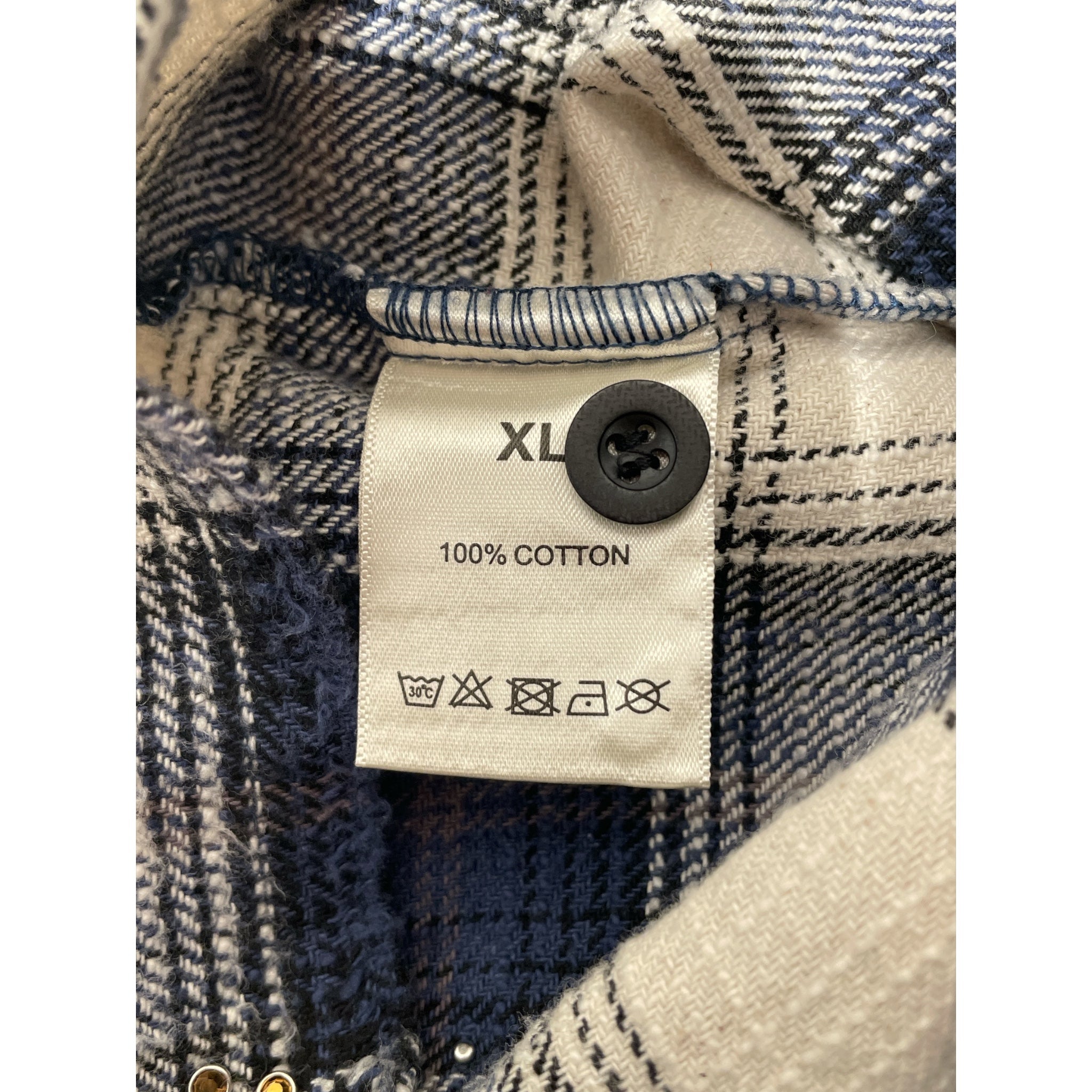 Vale Forever/Flannel Shirt/XL/Cotton/NVY/Plaid/Sky Gems Flannel shirt view 4