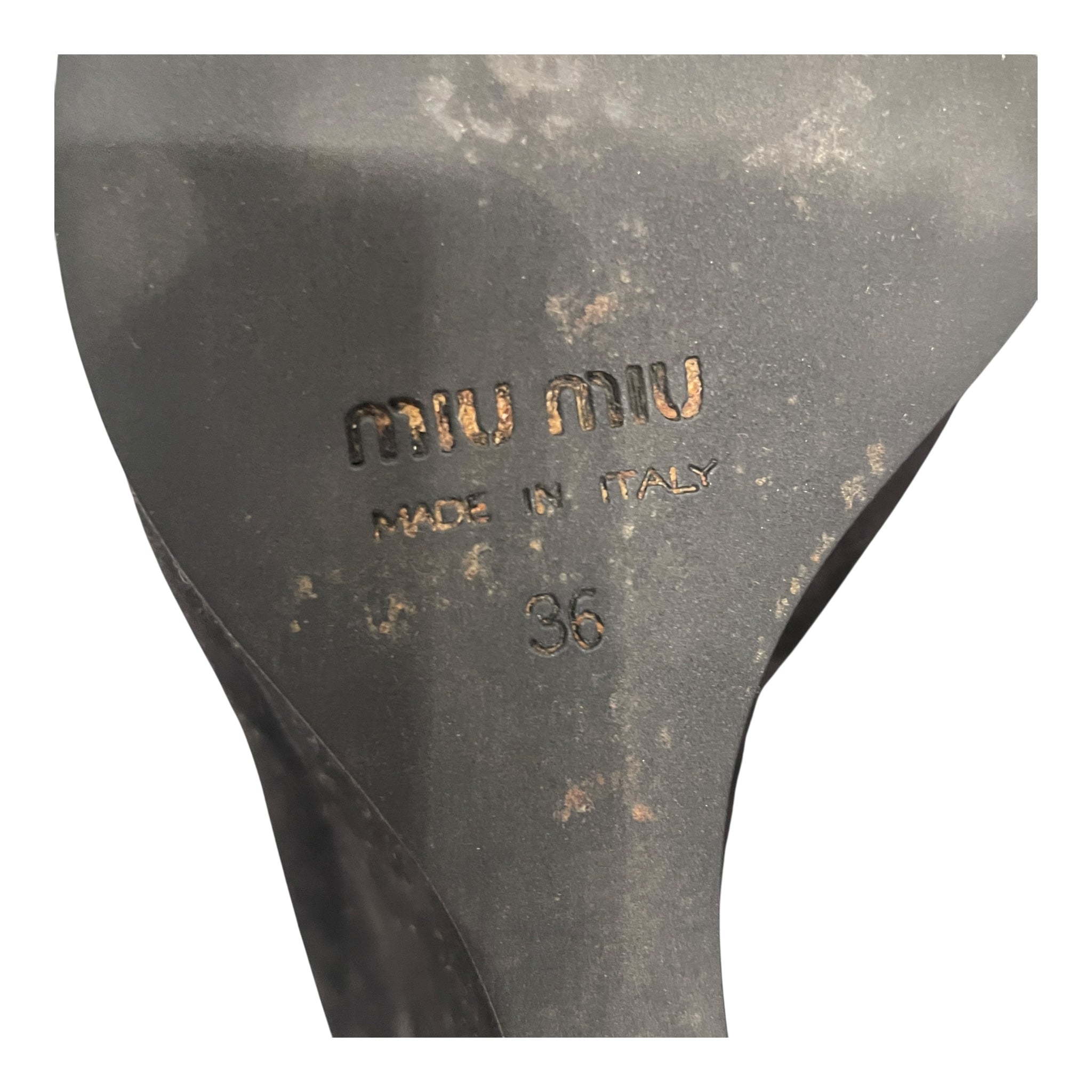 MIU MIU/Heels/EU 36/Suede/BLK/SLIP ON WEDGES view 6