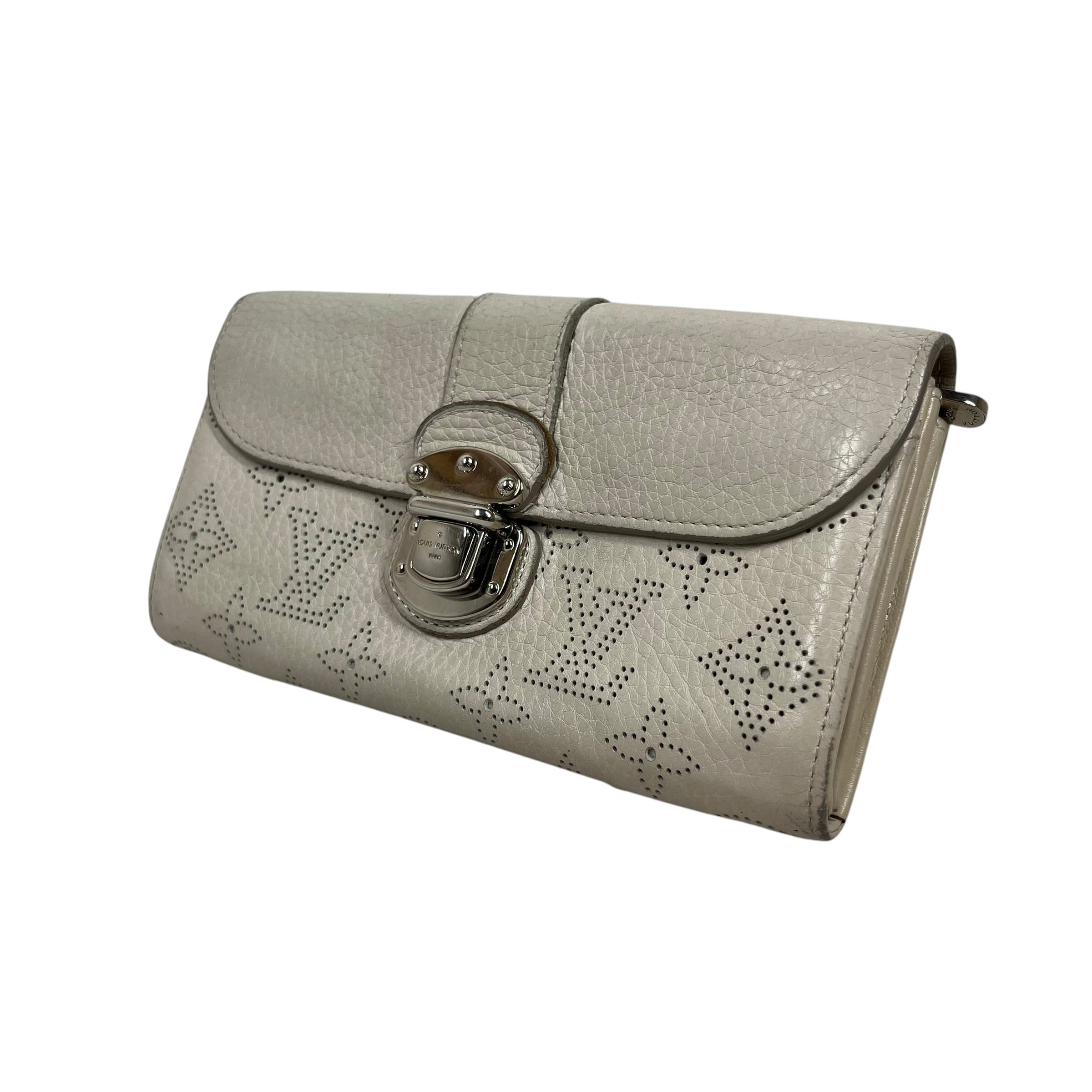 LOUIS VUITTON/Long Wallet/Leather/CRM/L's/MAHINA WALLET view 1