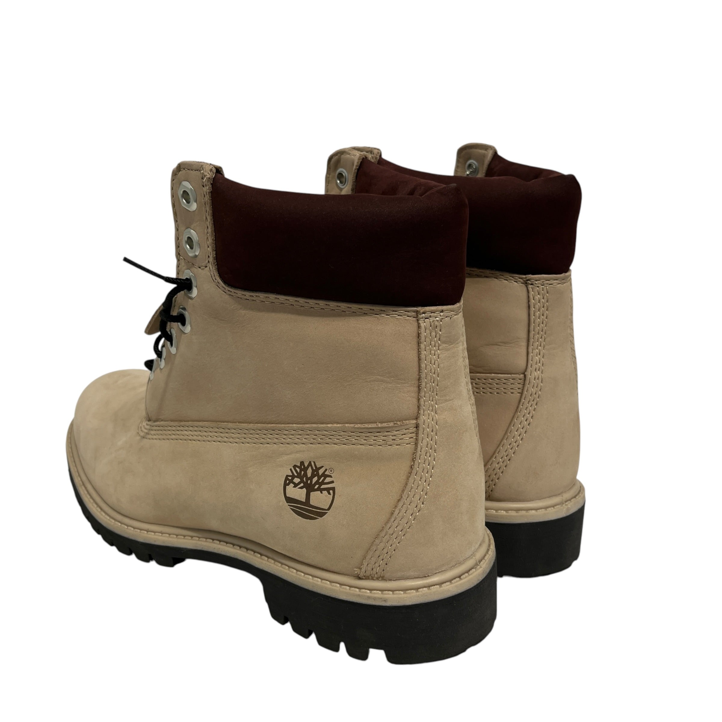Timberland/Boots/US 8.5/Leather/CRM/Red Ankle Cuffs view 2