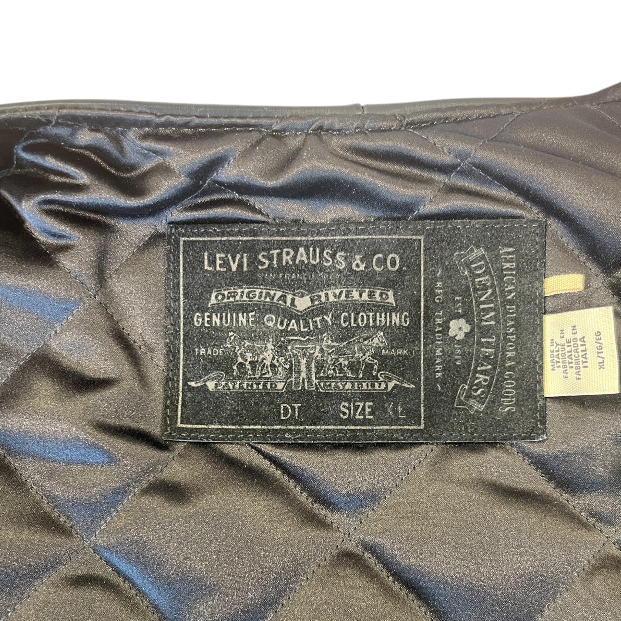 DENIM TEARS/Levi's/Vest/XL/Leather/BLK/TRACY'S KING TUT BACK PATCH view 4