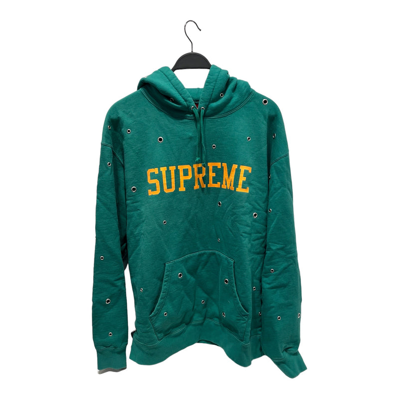 Supreme Hoodie XL Graphic Cotton GRN Eyelet Hoodie 2nd STREET USA