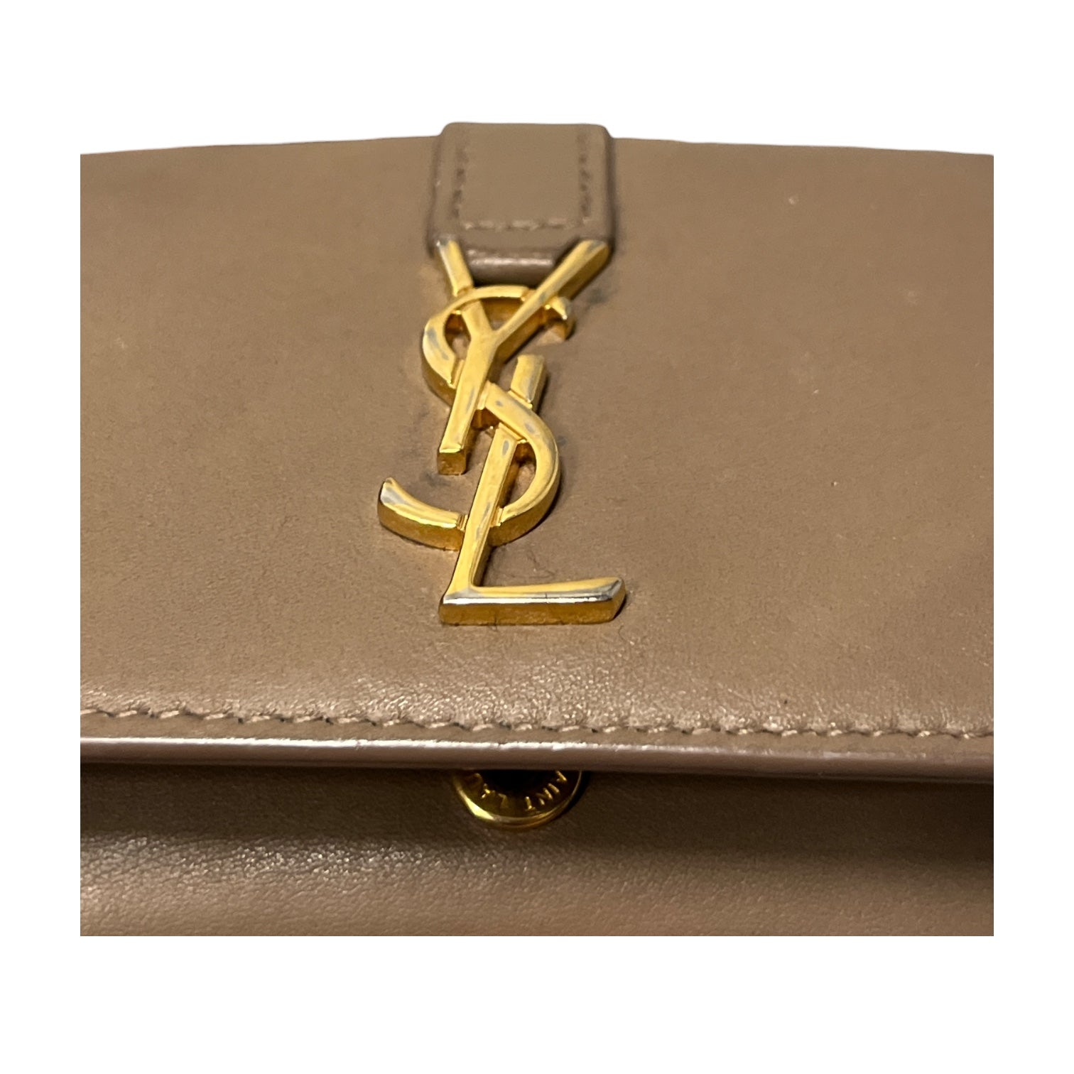 YVES SAINT LAURENT/Trifold Wallet/Leather/BRW/YSL Logo Mini trifold view 4