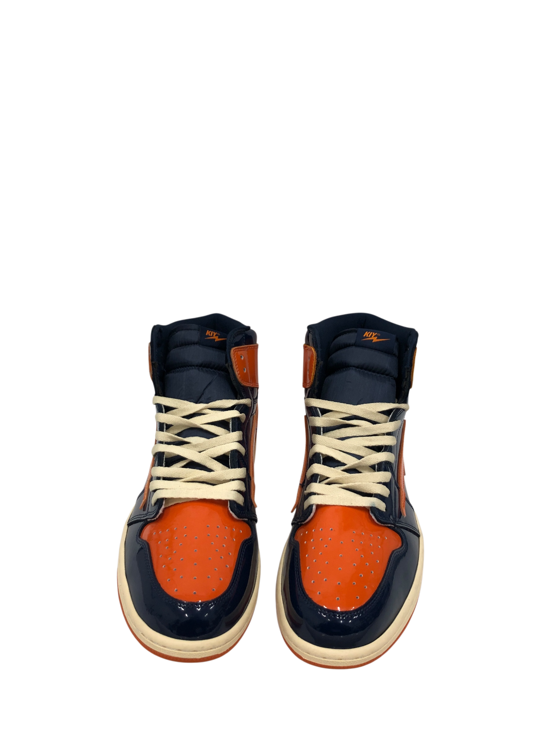 KIY/Hi-Sneakers/US 13/Polyester/BLU/U-Tip/Orange/Blue view 2