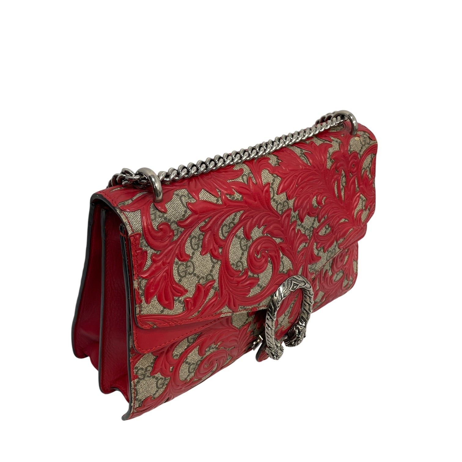GUCCI/Hand Bag/All Over Print/Leather/RED/GG Supreme Arabseque Dionysus view 3