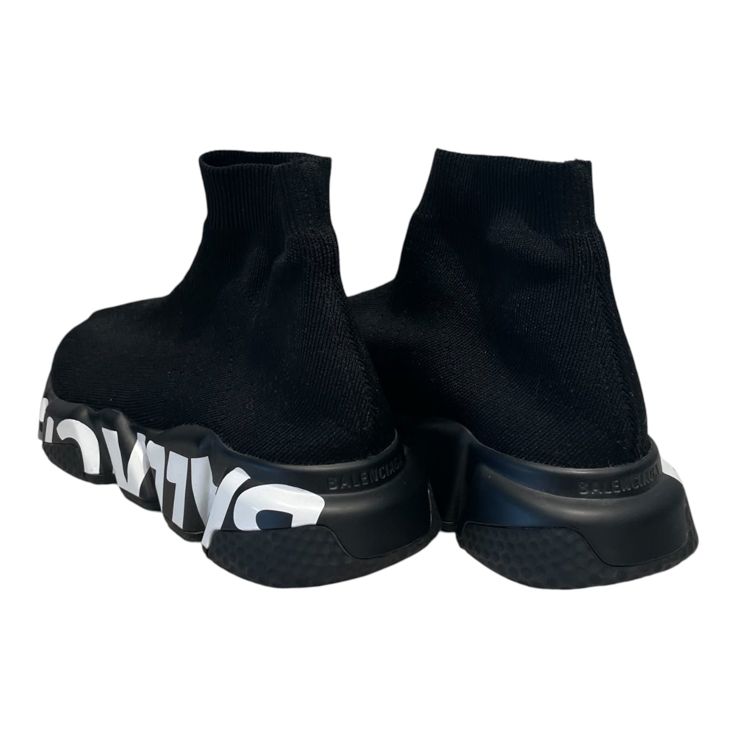 BALENCIAGA/Hi-Sneakers/US 9/Cotton/BLK/SPEED HIGH LOGO ON SOLE view 2