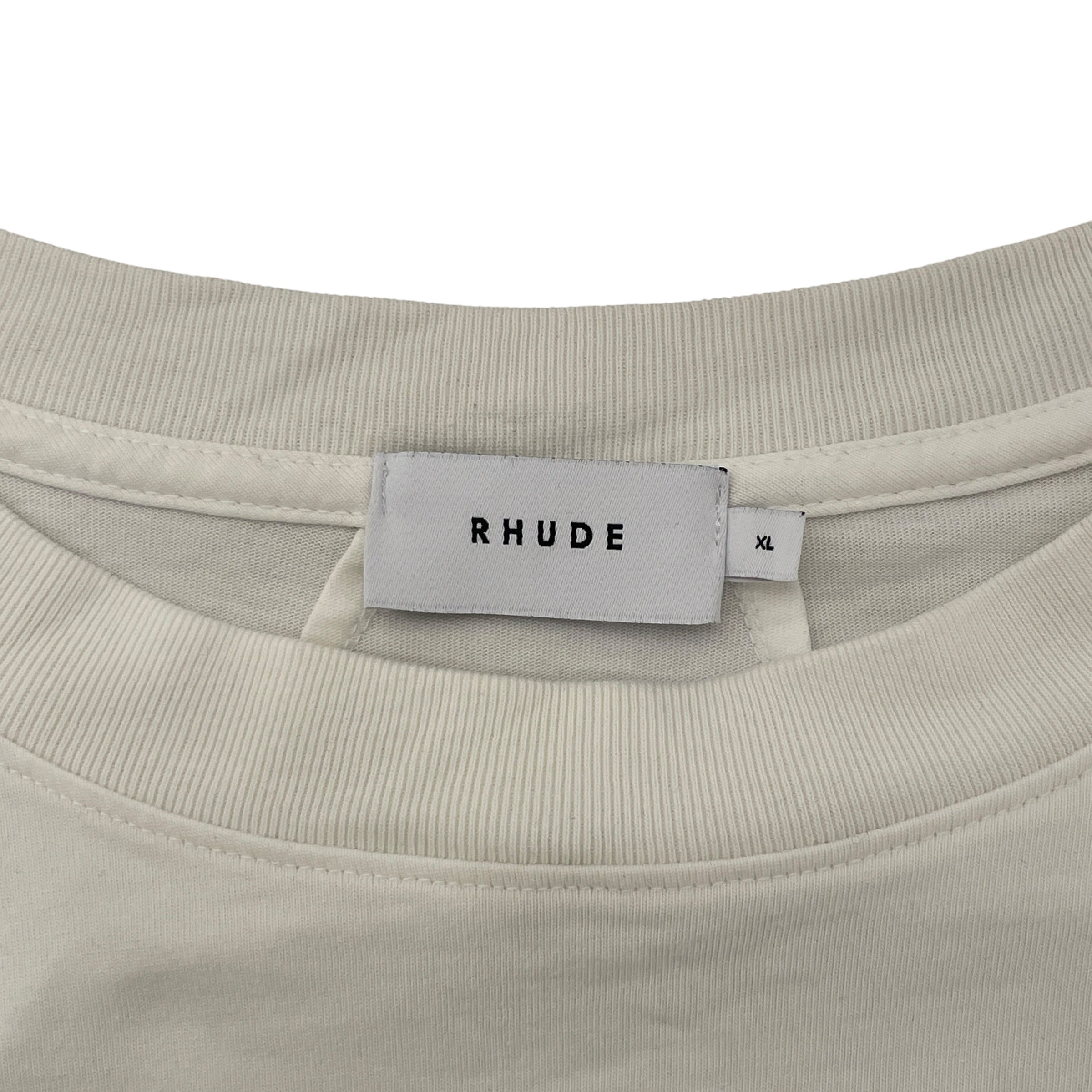 RHUDE/T-Shirt/XL/Cotton/WHT/LEOPARD view 3
