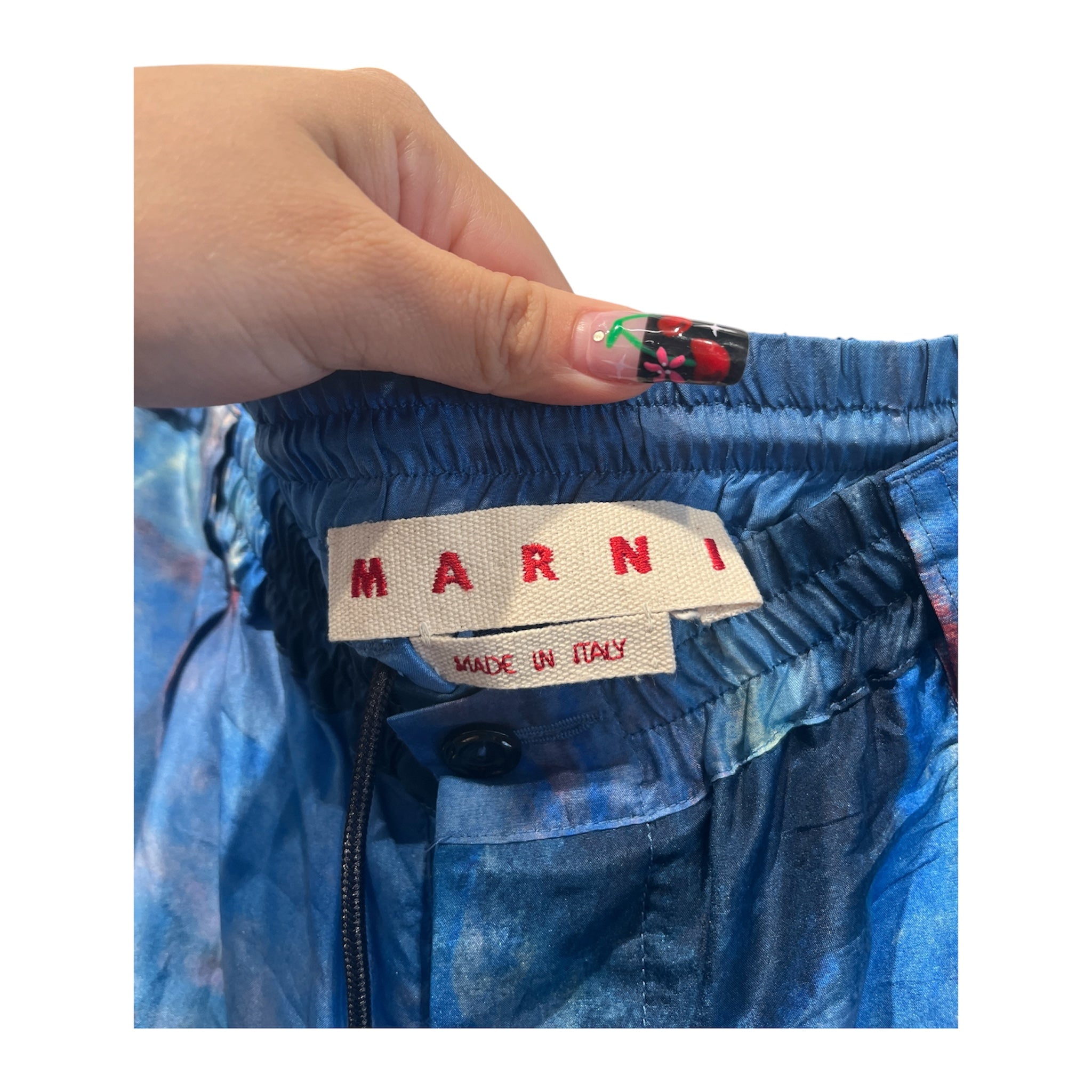 MARNI/Shorts/59/Silk/BLU/All Over Print/starry/ view 3