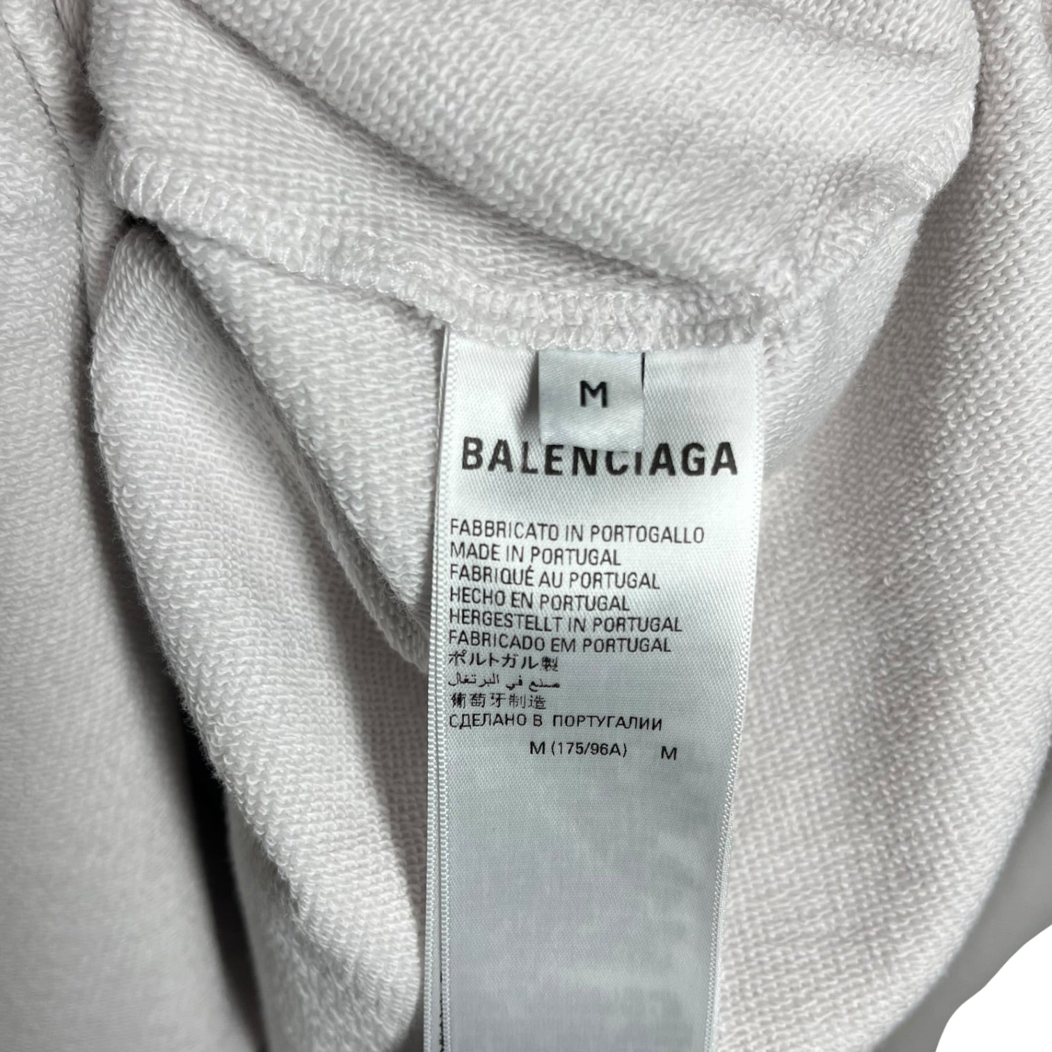 BALENCIAGA/Zip Up Hoodie/M/Cotton/WHT/MIRROR ZIP - UP view 4