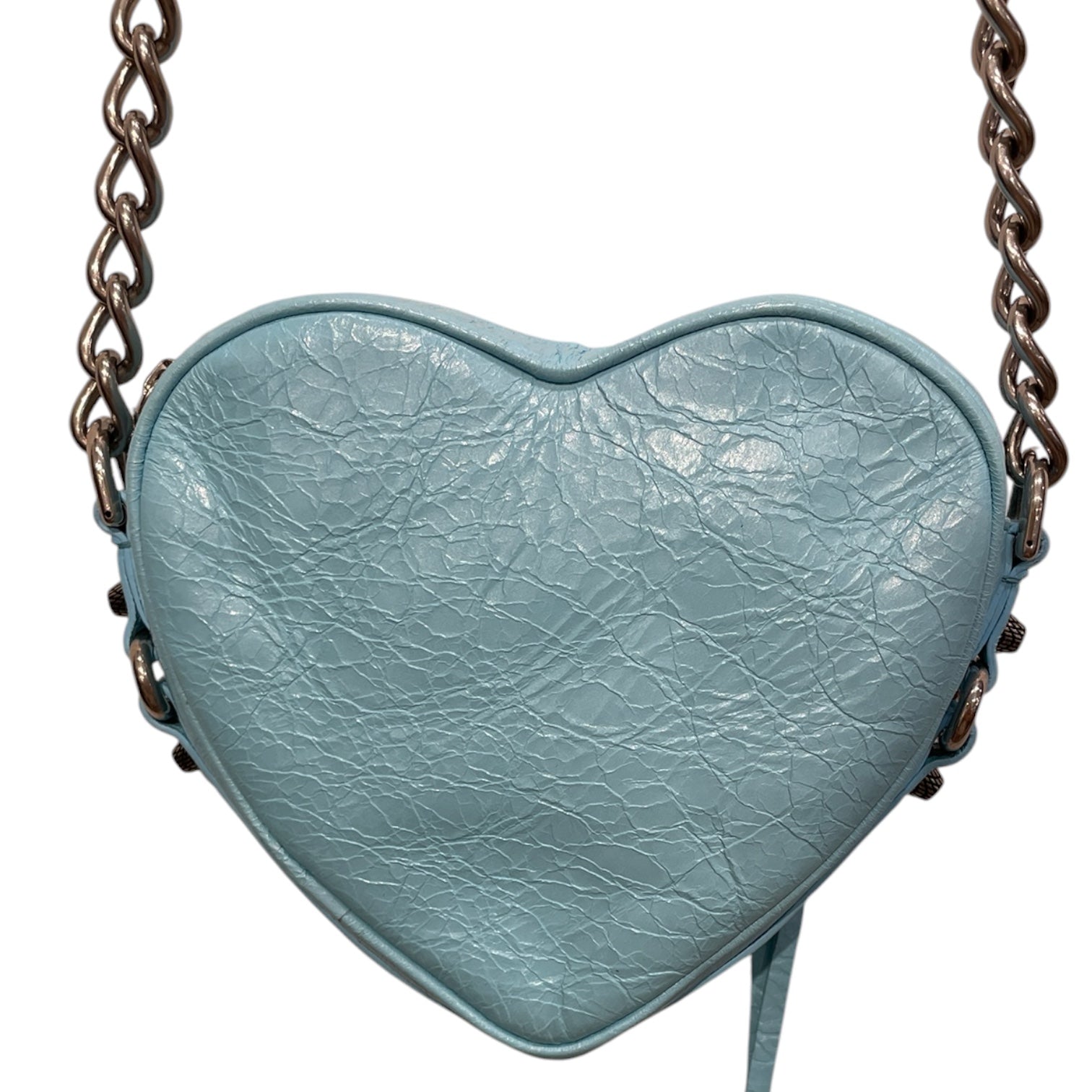 BALENCIAGA/Cross Body Bag/Leather/BLU/heart shaped le cagole city view 3