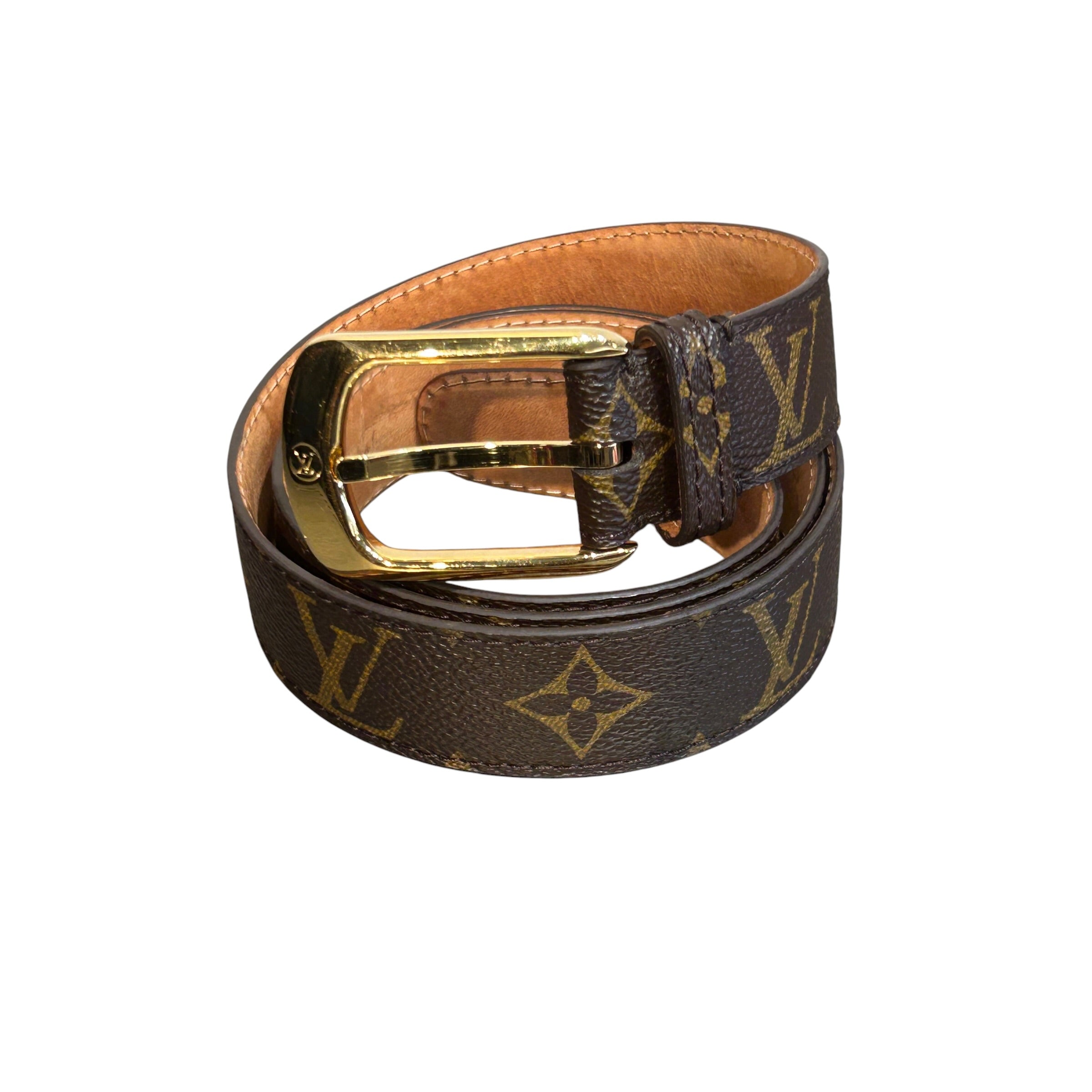 LOUIS VUITTON/Belt/Monogram/Leather/BRW/M's/ view 1