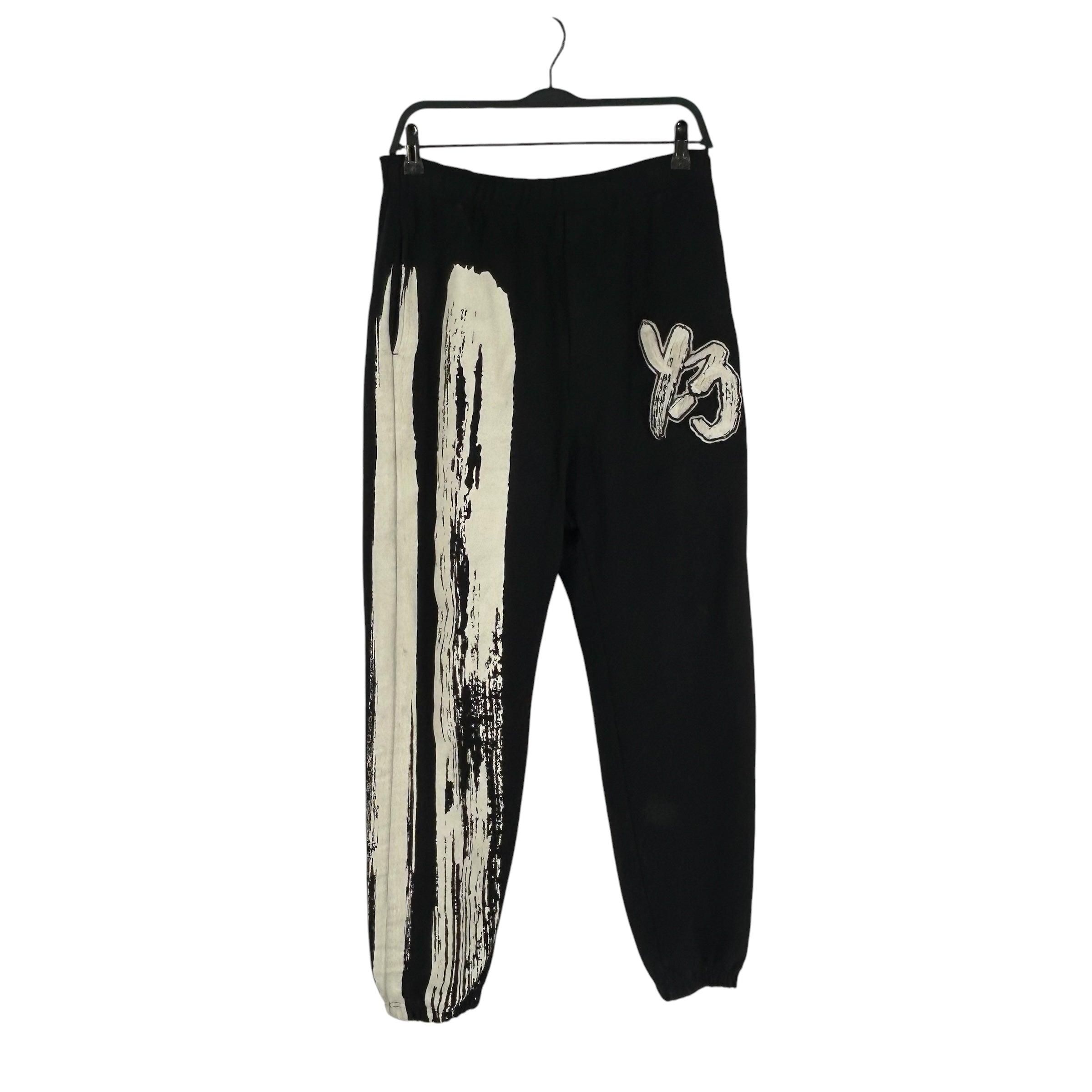 Y-3/Straight Pants/S/Cotton/BLK/EMBROIDERED SWEAT view 1